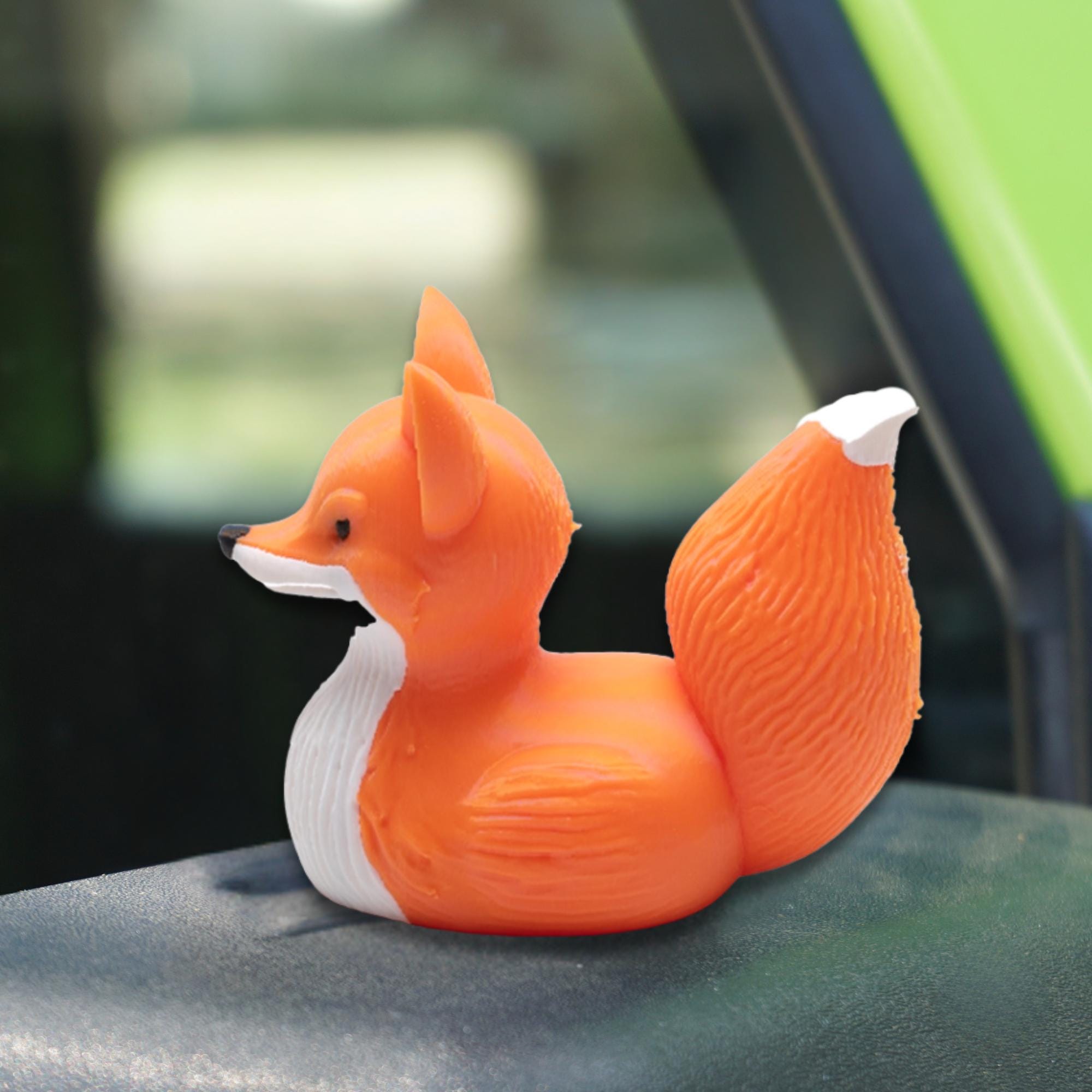 Fox Duck Gift for 4x4 Ducking Fans | Cute Woodland Dashboard Duck | Rustic Cake Topper | Birthday Party Favor | Trail Keepsake Gift for Her