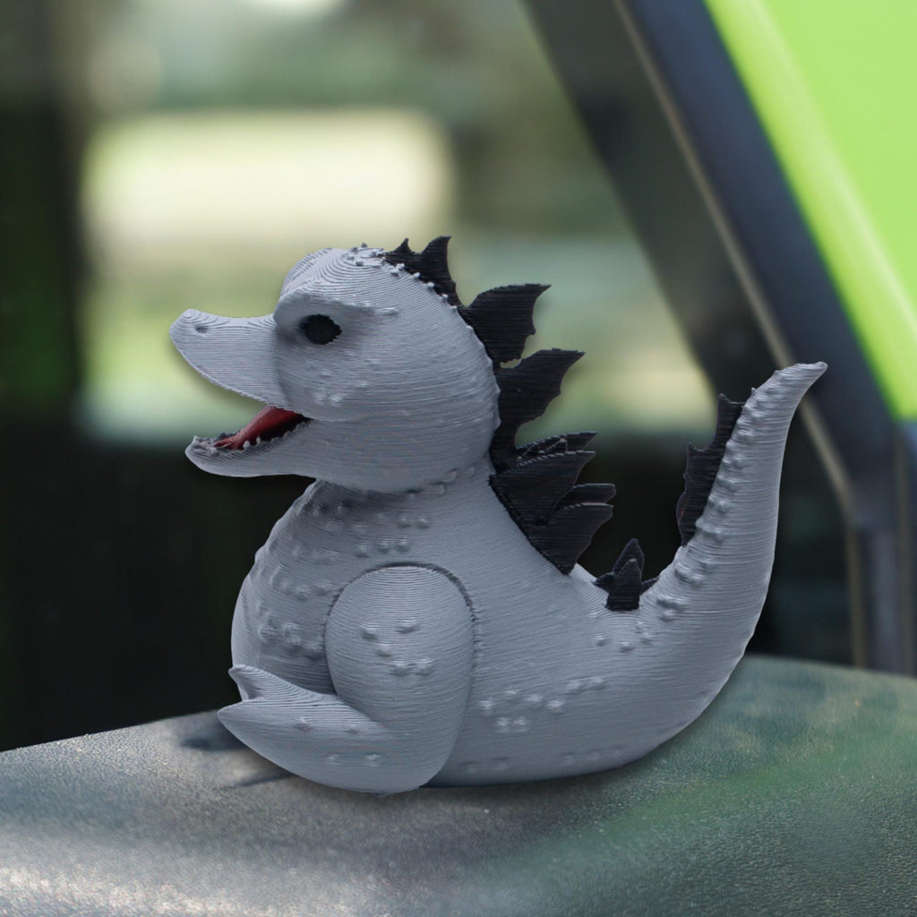 Godzilla Duck Gift for Monster Fans Trail Rider Dashboard Duck for Off-Road Vehicles Sci-Fi Movie Gift for Him Japanese Kaiju Duck Keepsake