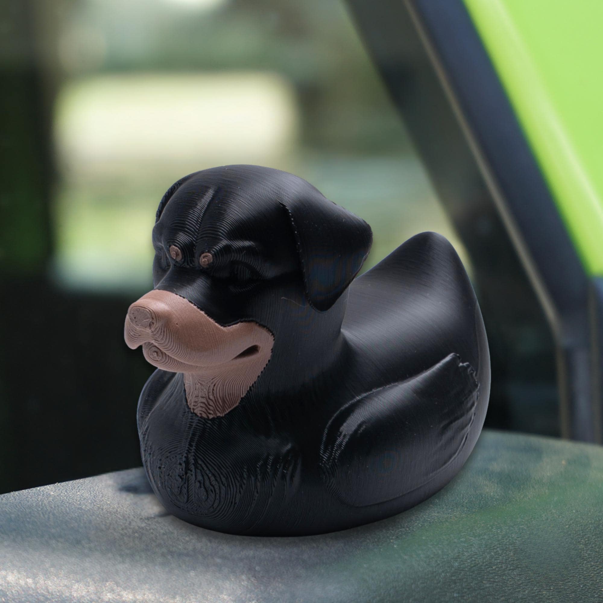 Rottweiler Duck Gift for Off-Road Ducking Fans Dog Lover Dashboard Duck Gift for Him or Her Puppy Party Favor Dog Birthday Cake Topper