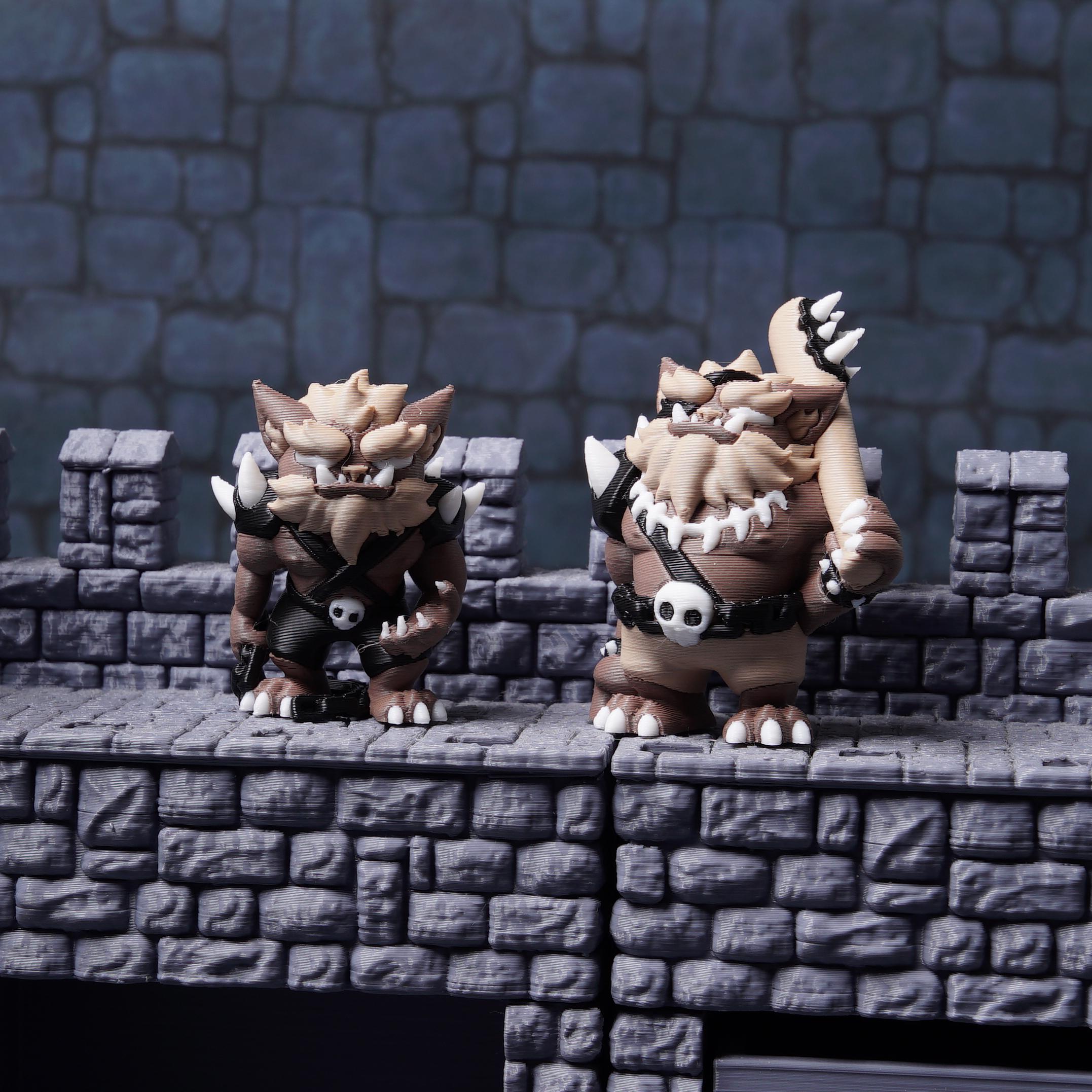 Bugbear Miniature DnD RPG Monster 2-PK Tabletop Mini Monster Figures for Fantasy Battles Unique Character Mini BugBear Gift for DnD Players
