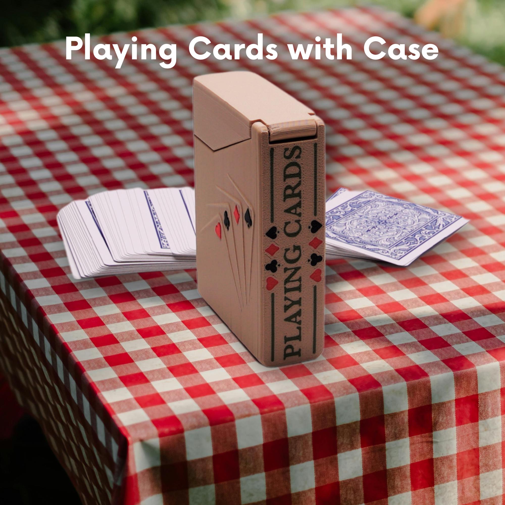 Gift for Him Playing Cards and Case Protect and Store Cards for Family Game Night Roadtrip Camping Entertainment Play for All Age Card Games