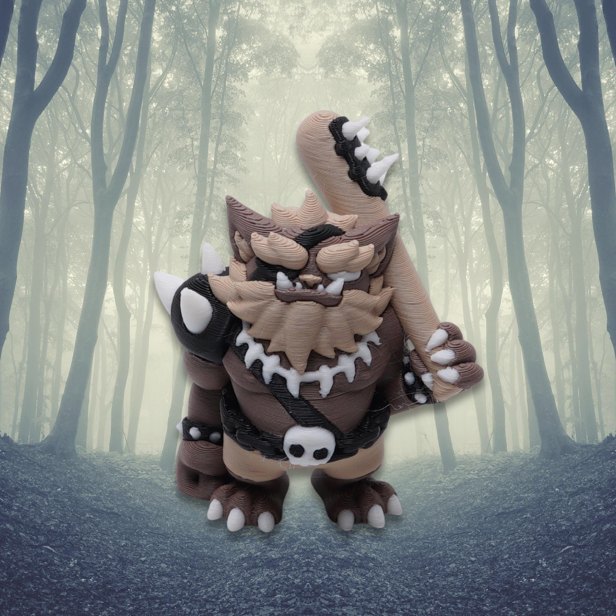 Bugbear Miniature DnD RPG Monster 2-PK Tabletop Mini Monster Figures for Fantasy Battles Unique Character Mini BugBear Gift for DnD Players