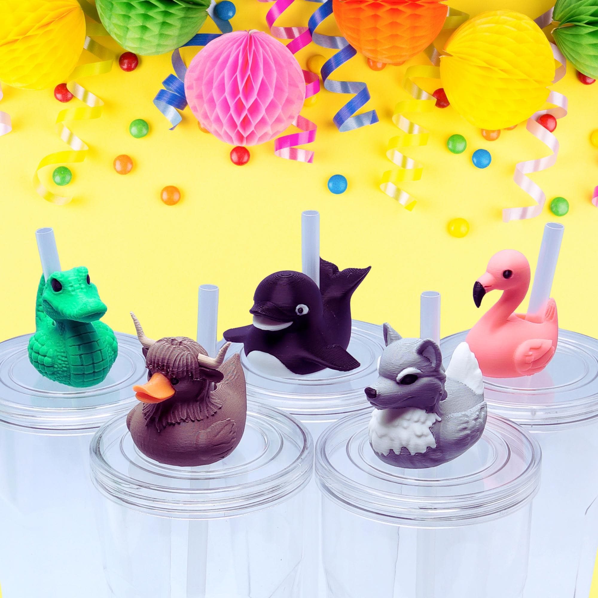 Duck Straw Topper Gift for Cruise Duck Collector and 4x4 Duck Lovers Accessory Straw Topper for Tumblers Insulated Cup Back to School Gift