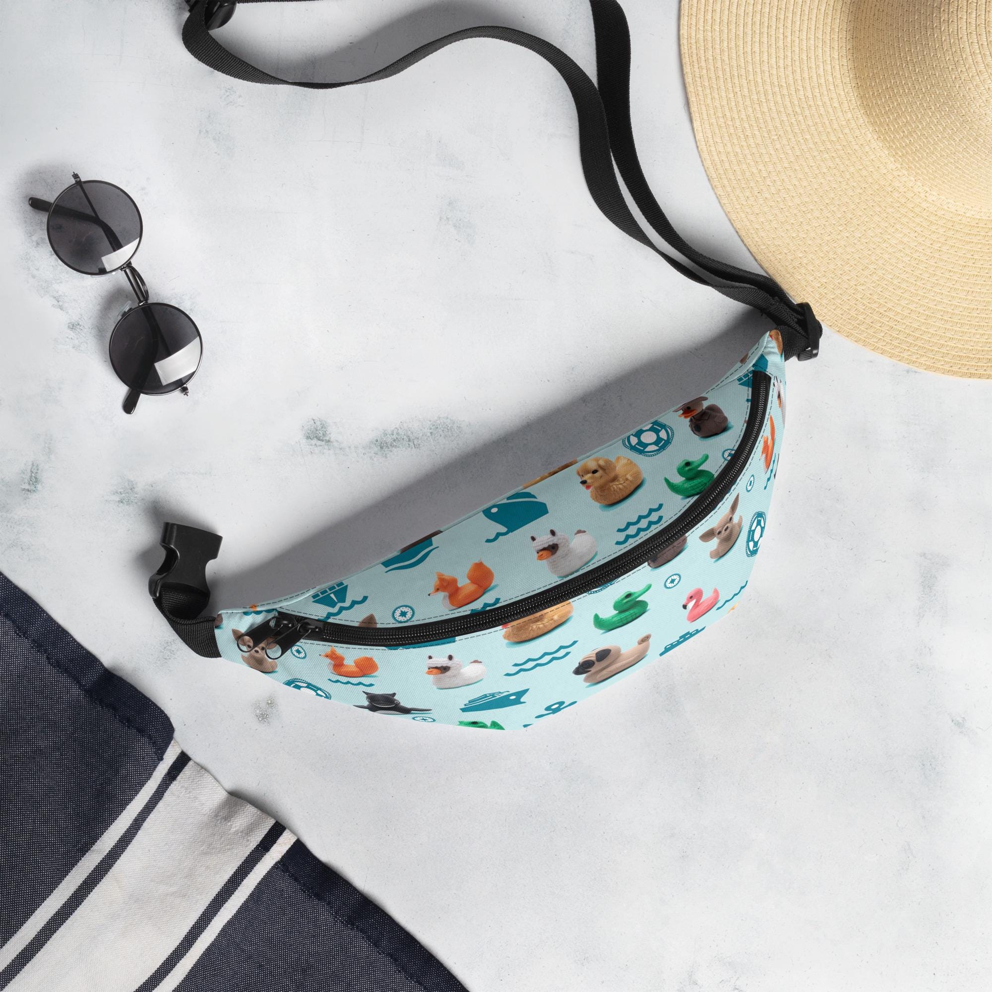 Aqua Blue Fanny Pack