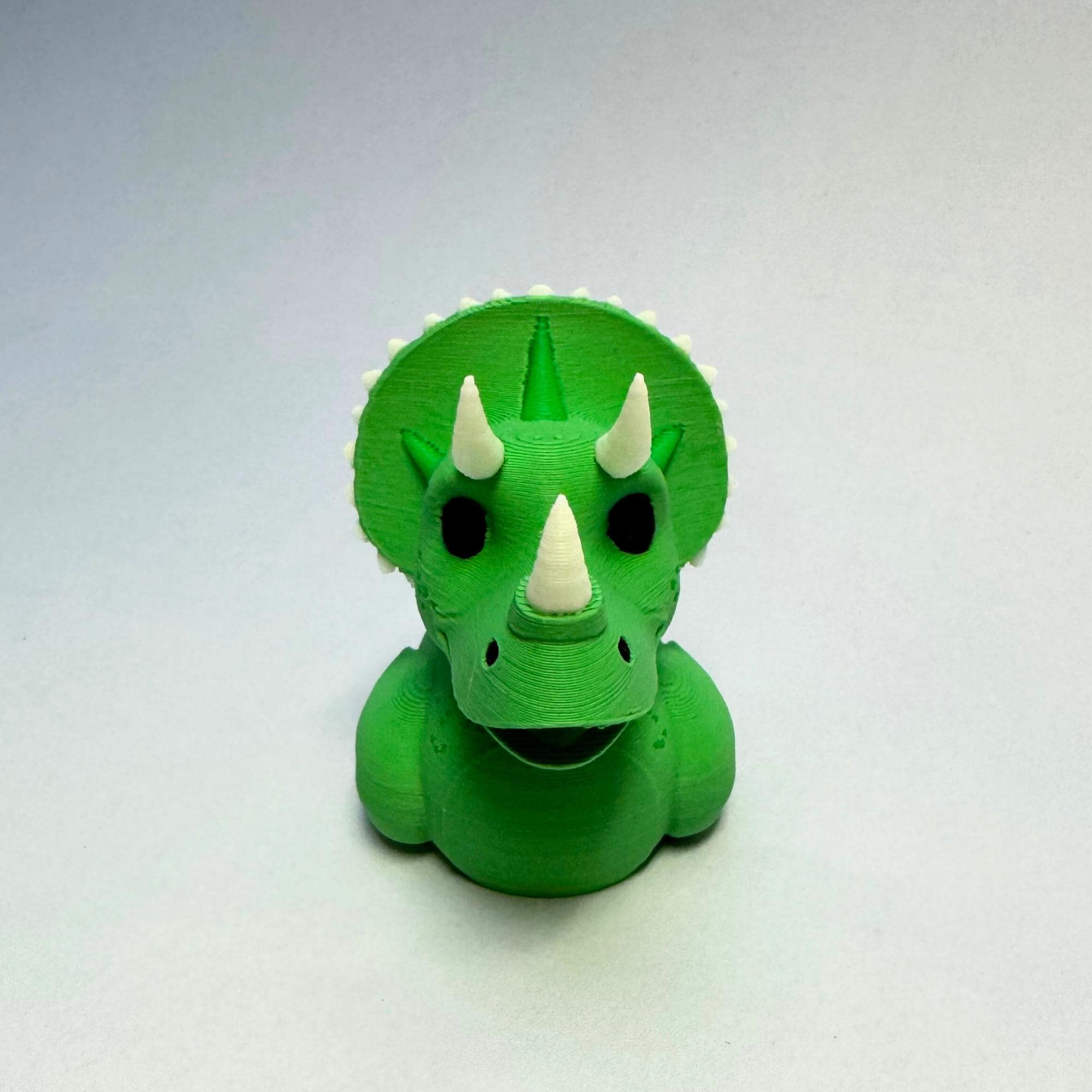 Triceratops Duck Gift for 4x4 Ducking Fans Dinosaur Dashboard Duck with Sensory Horns Green Dino Trail Keepsake Off-Road Stress Relief Toy