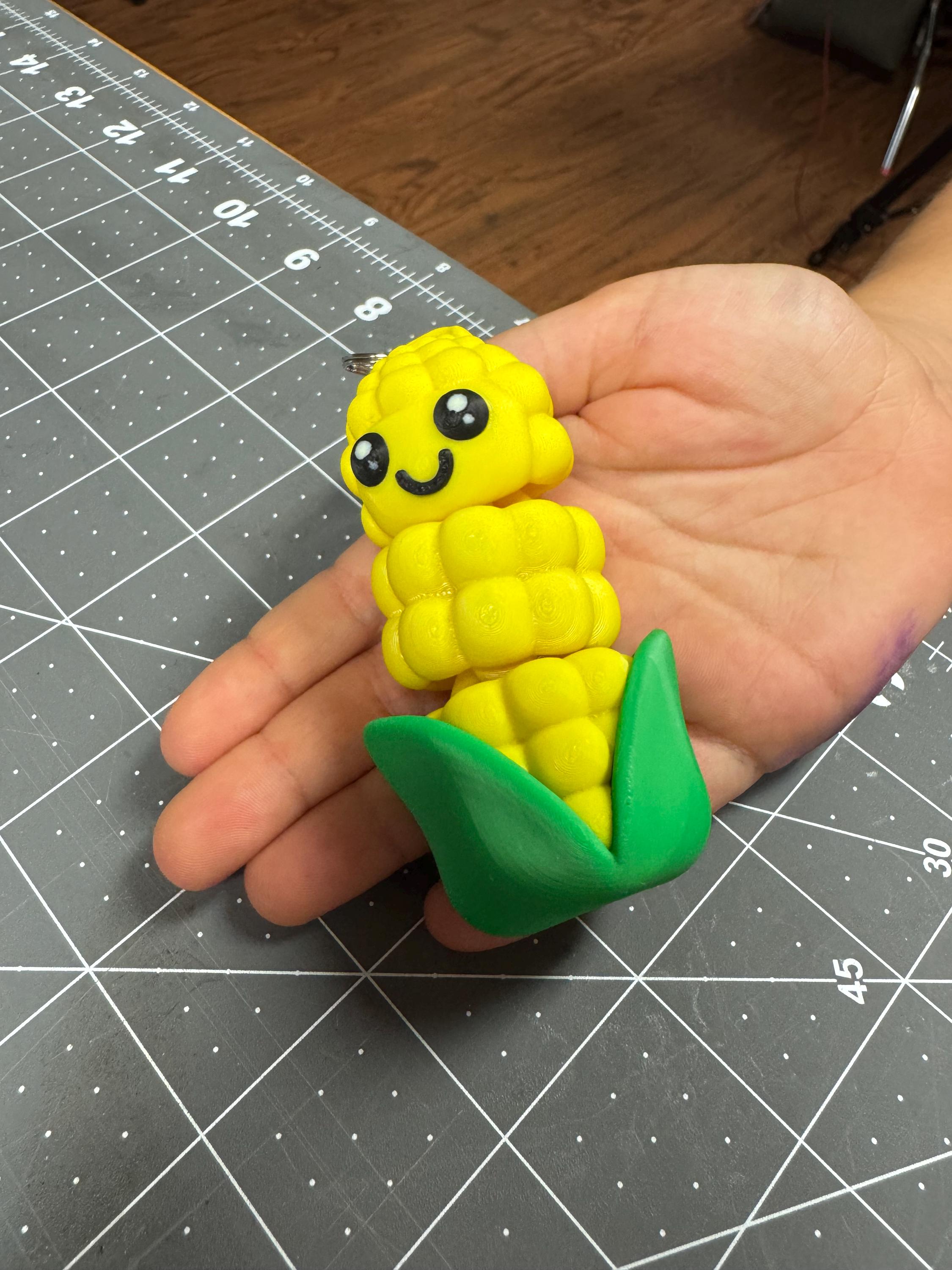 Veggie Fidget Flexi 3D Articulating Veggie 5-pk Corn Cob Eggplant PeaPod Carrot Red Pepper Backpack Clip On Charm Funny Gift for Chef Food
