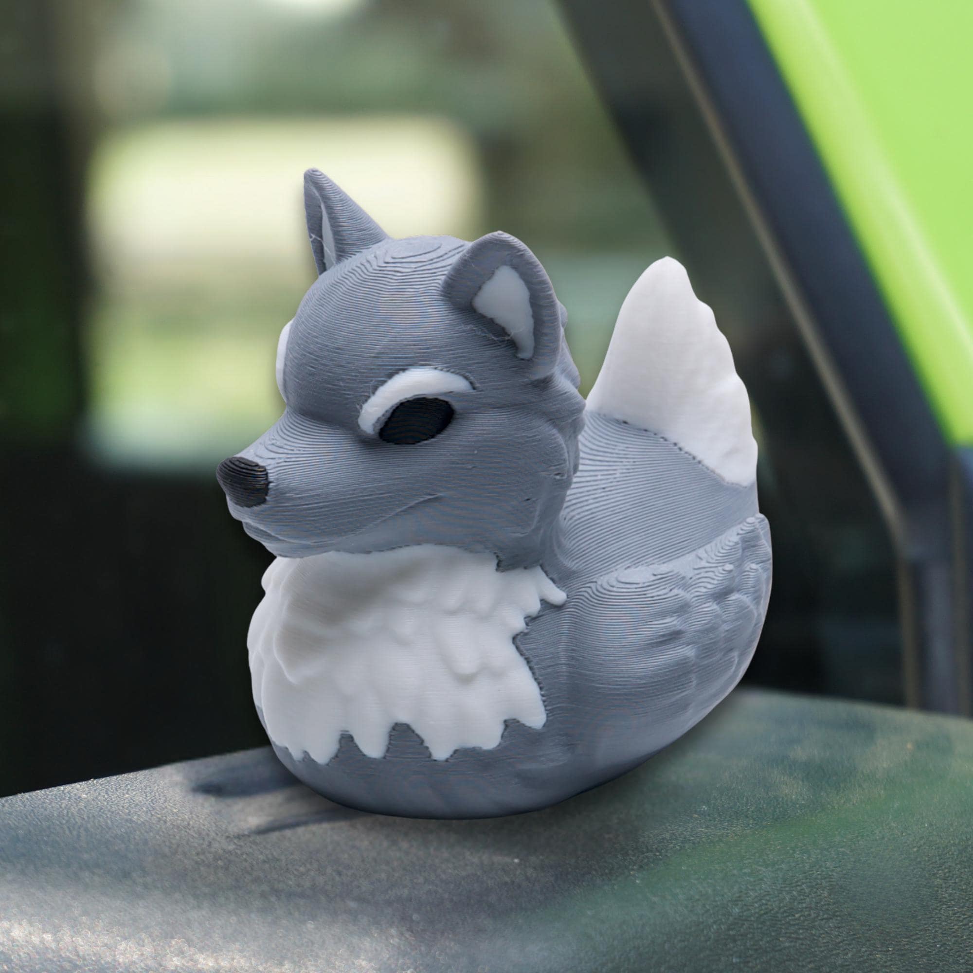 Wolf Duck Gift for 4x4 Ducking Fans Lone Wolf Trail Duck for Nature Lovers Rustic Dashboard Duck Western Decor Gift Off-Road Surprise Duck