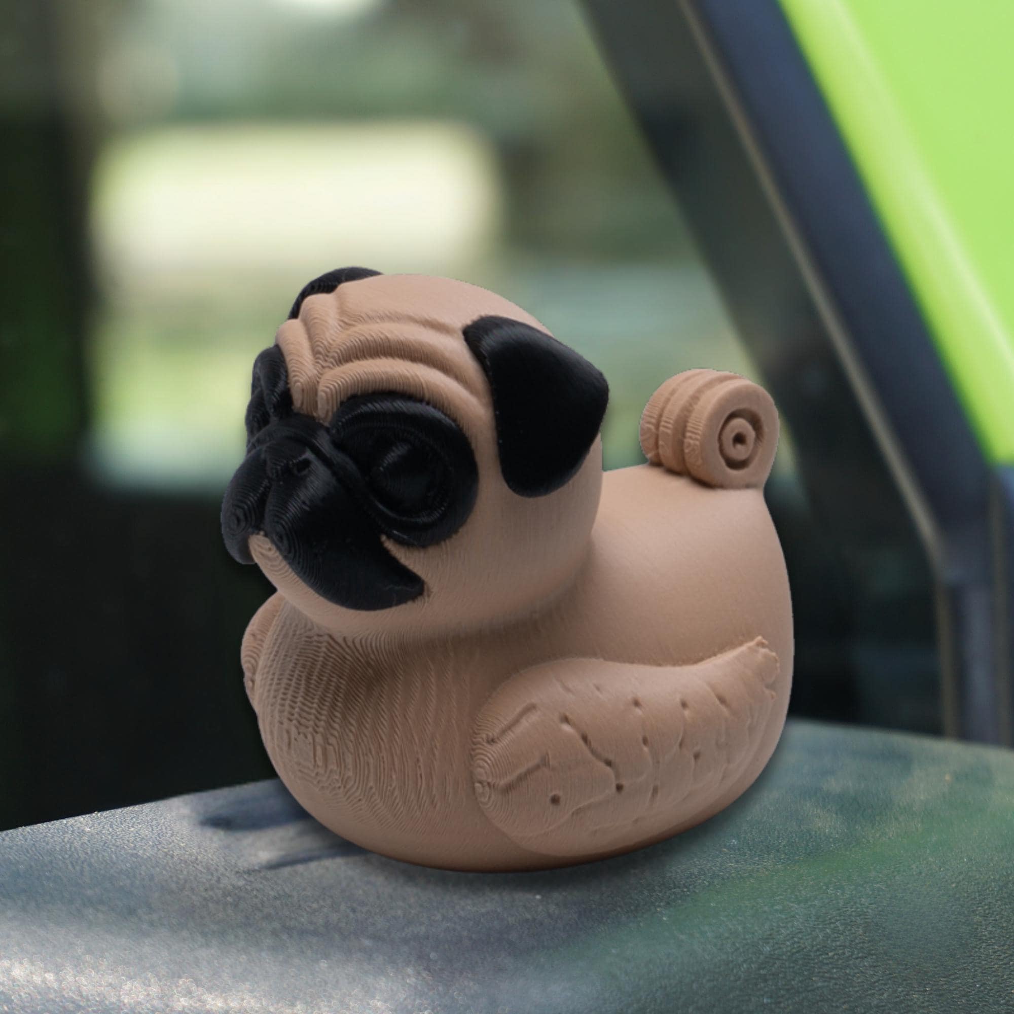 Pug Duck Gift for 4x4 Ducking Fans Cute Dashboard Duck for Dog Lovers Pet Pug Owner Keepsake Breeder Thank You Gift Off-Road Trail Surprise