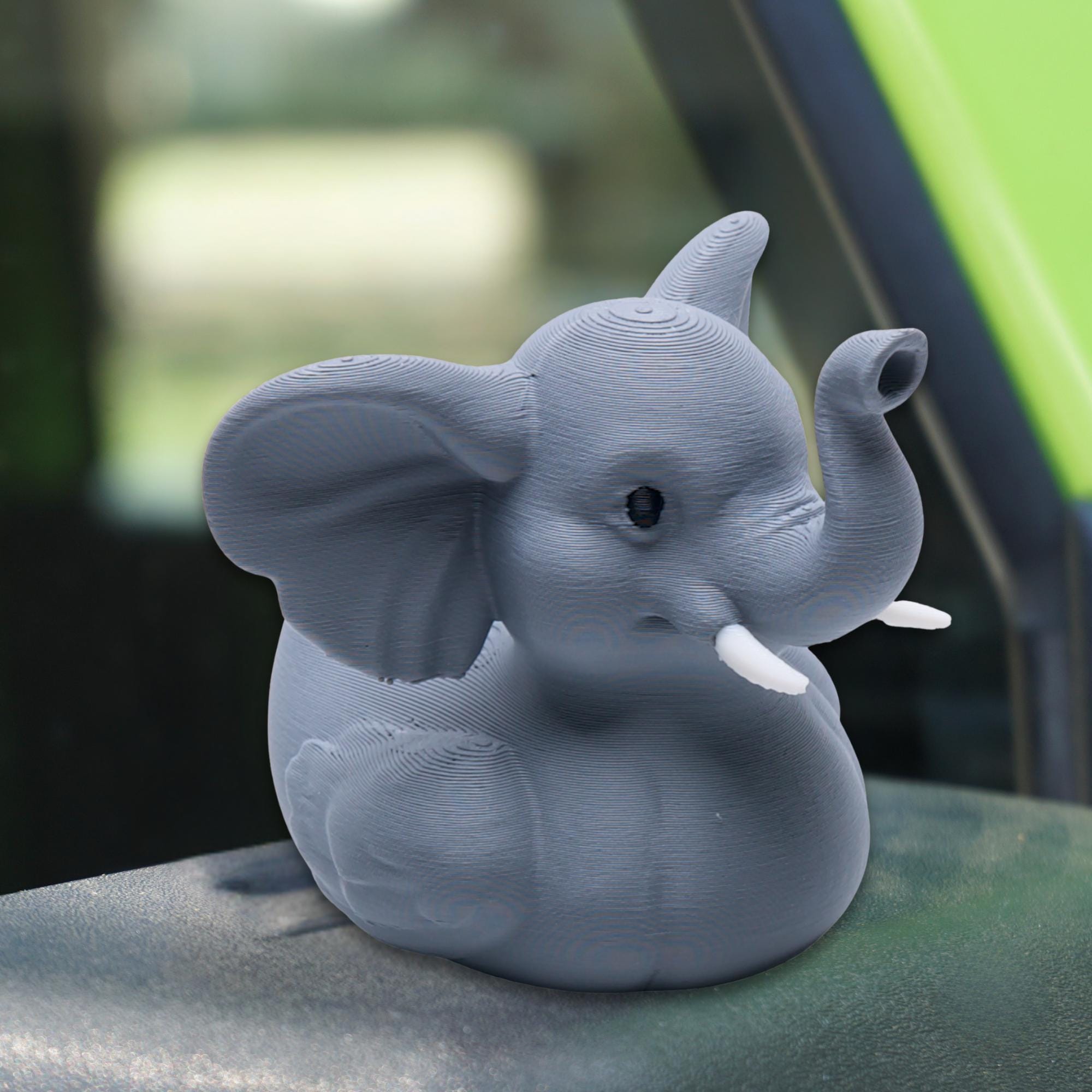 Elephant Duck Gift for 4x4 Ducking Fans Safari Theme Dashboard Duck First Rig Keepsake Animal Party Favor Cake Topper Trail Adventure Gift