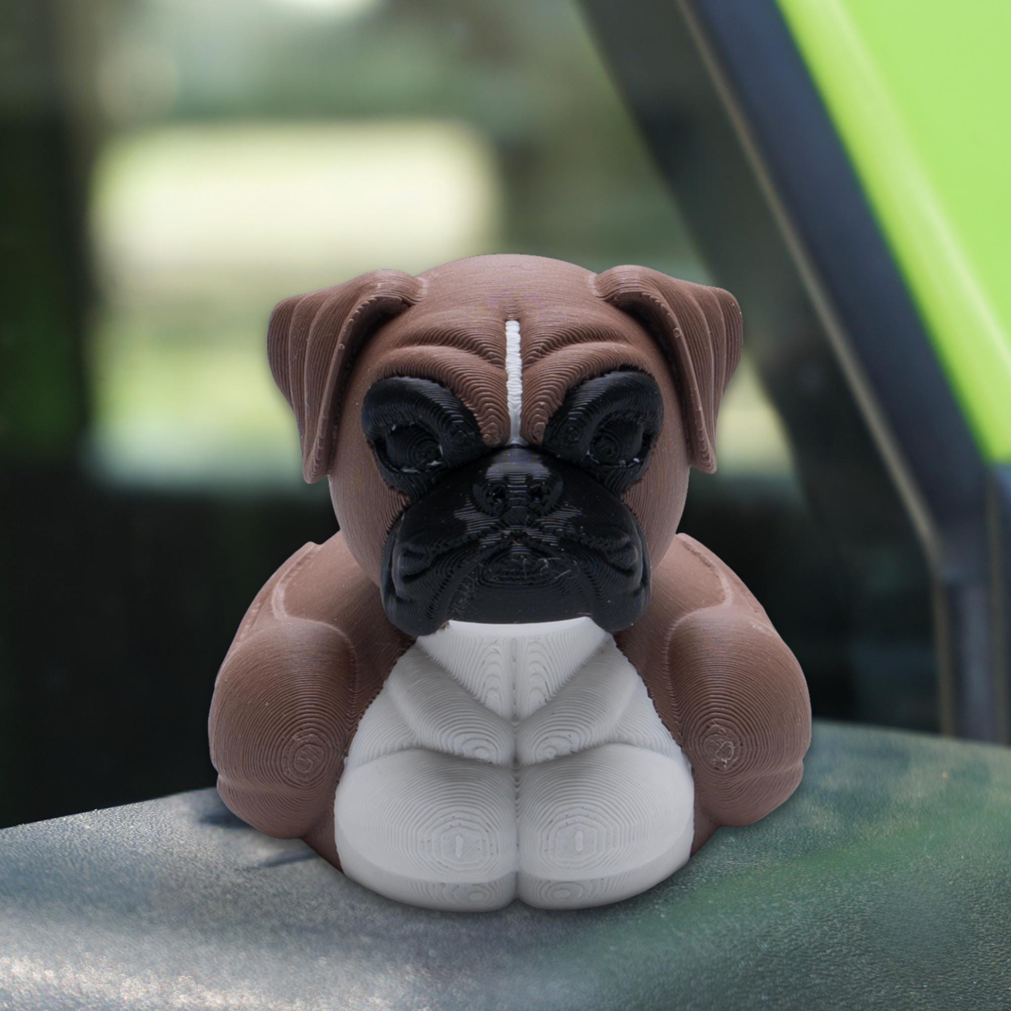 Boxer Duck Gift for Off-Road Ducking Fans Dog Lover Dashboard Duck Fun Gift for Him Puppy Birthday Party Cake Topper Adventure Keepsake