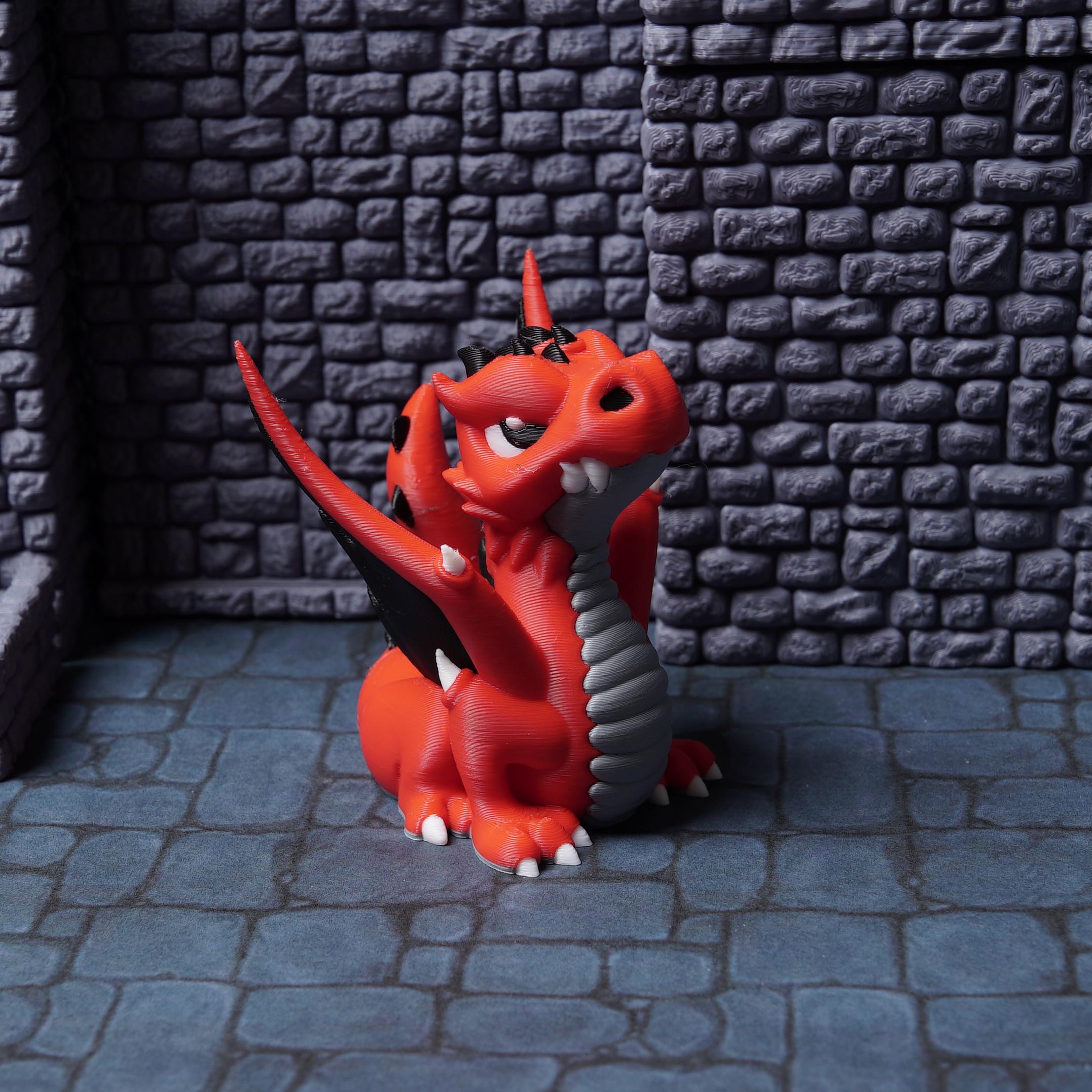 DnD Young Red Dragon Miniature for Tabletop Role Play Games Unique Design Gift for TTRPG Dungeons and Dragons Monster w Frightful Presence
