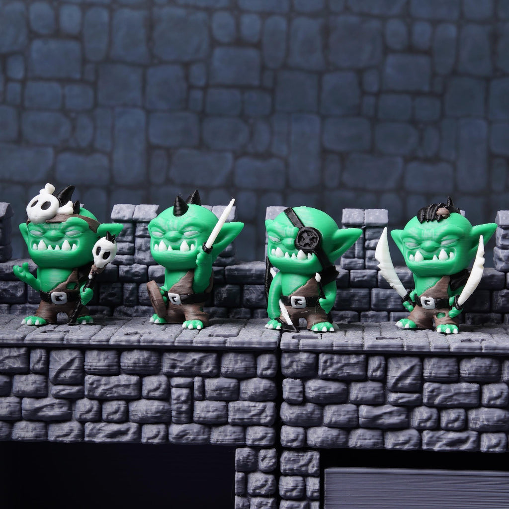 Goblin Miniature Set of 4 for DnD Rogue Fighter Druid & Archer Goblin Figures Fantasy Monster Minis for Tabletop RPG Gift for DnD Player
