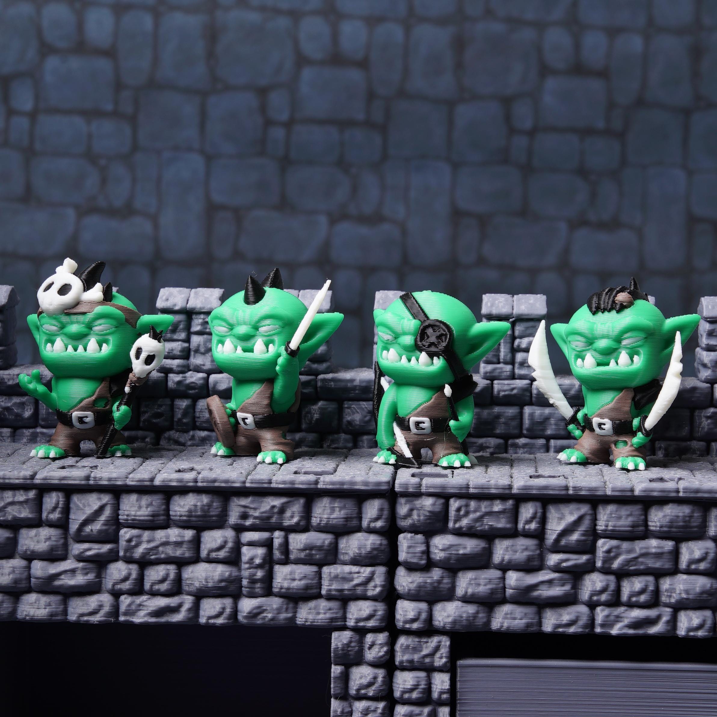 Goblin Miniature Set of 4 for DnD Rogue Fighter Druid & Archer Goblin Figures Fantasy Monster Minis for Tabletop RPG Gift for DnD Player