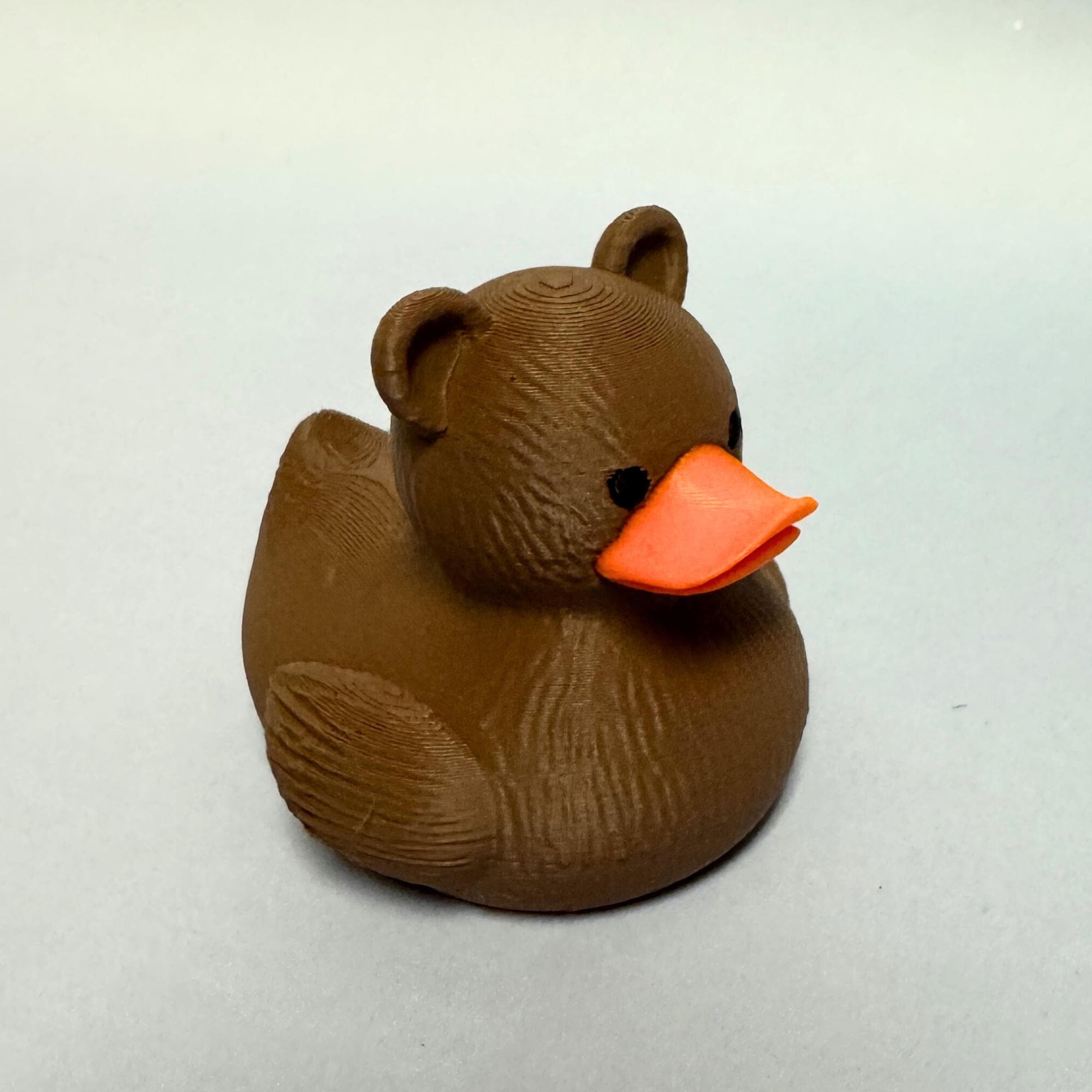 Bear Duck Cruise Gift Duck for Hide and Seek Ducking Fun Brown Bear Woodland Alaska Party Favor Cake Topper  Cruise Travel Keepsake Duck