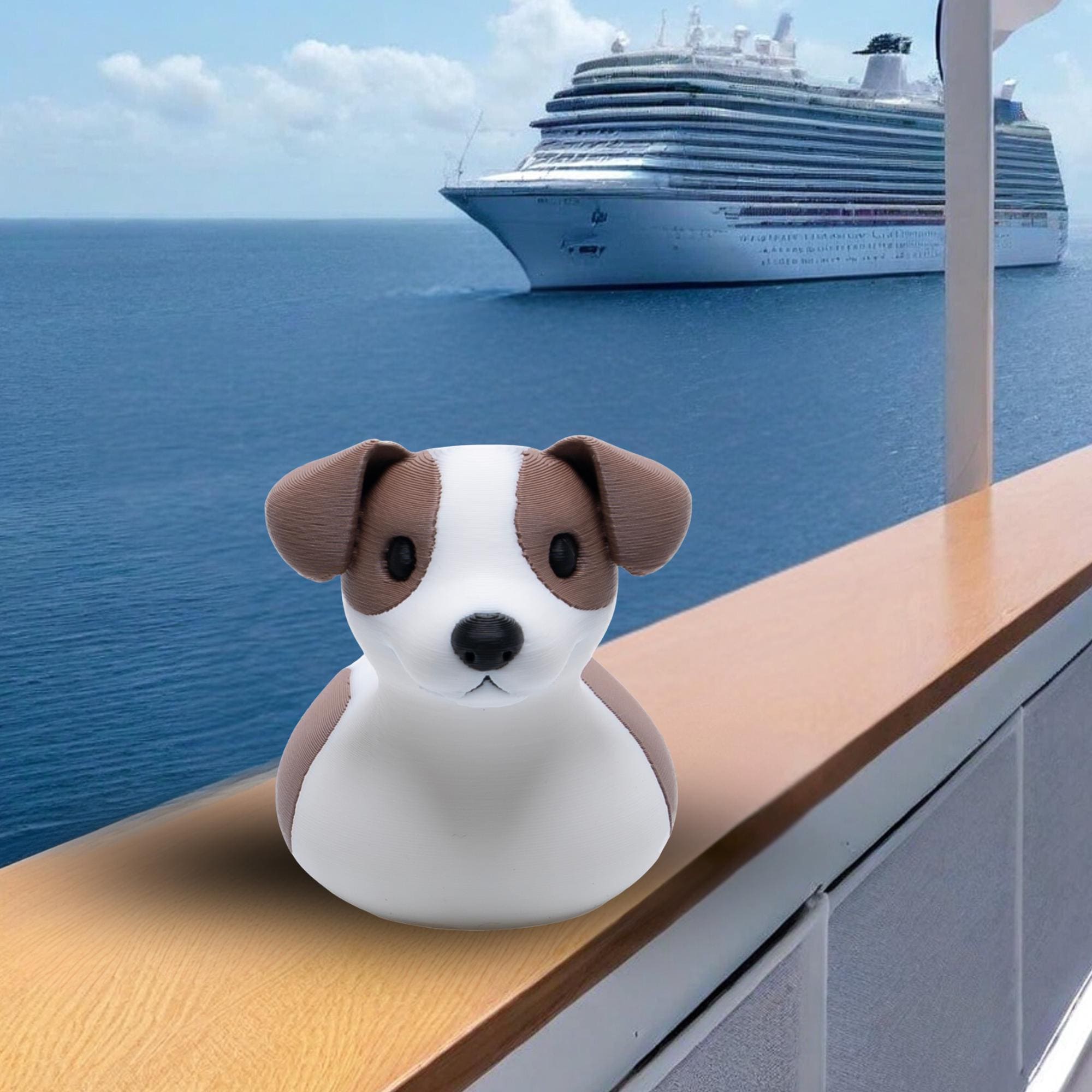 Jack Russell Cruise Duck Gift Puppy Lover Hide and Seek Duck Breeder Thank You Gift Dog Birthday Cake Topper Keepsake Travel Duck Pet Fans