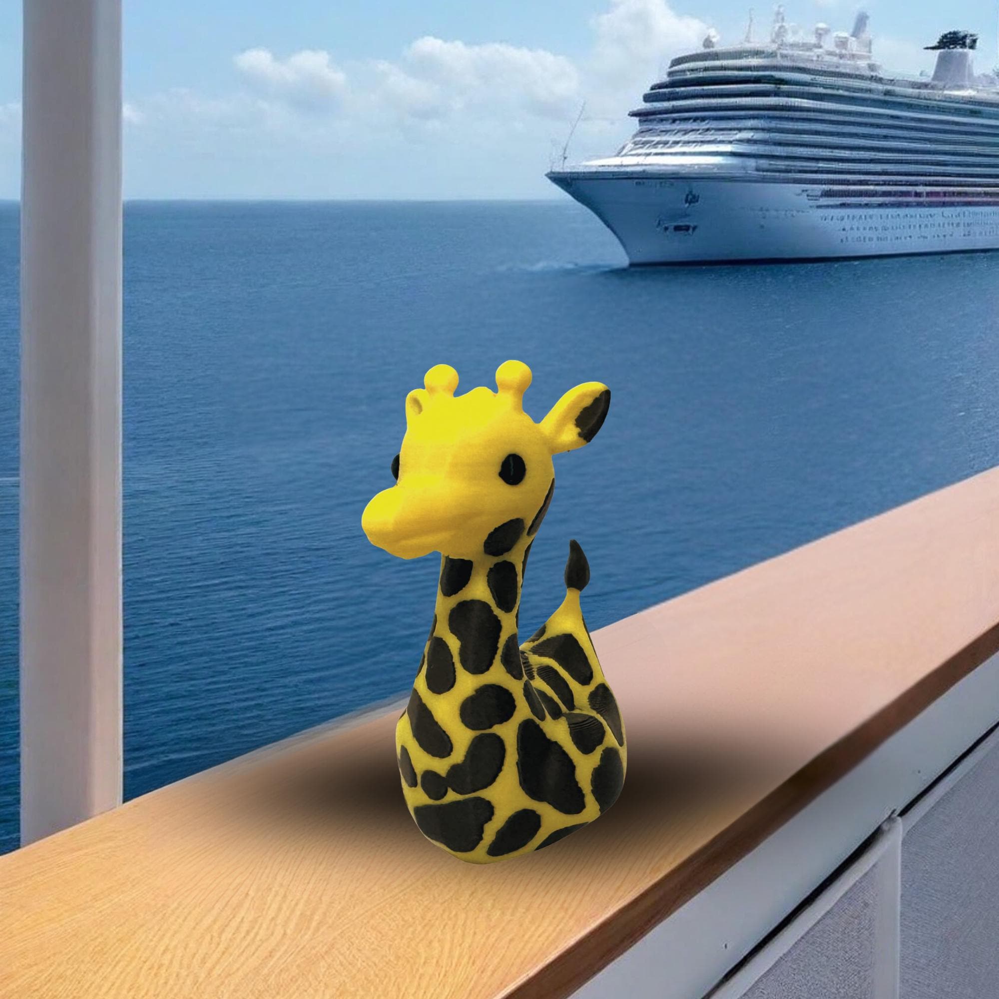 Giraffe Cruise Duck Gift Safari Animal Hide and Seek Duck for Kids Birthday Party Favor Cute Cake Topper Wildlife Travel Duck for Cruisers