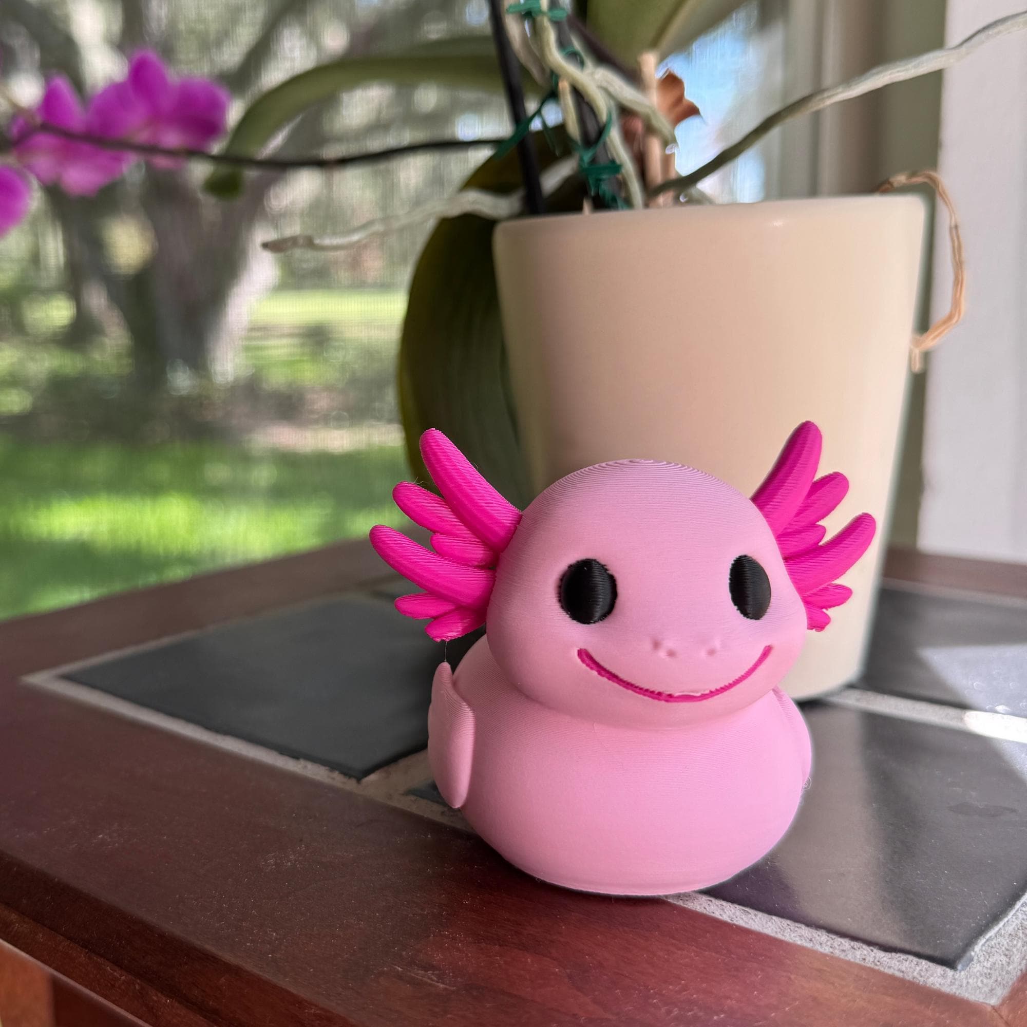 Axolotl Cruise Duck Cute Pink Axolotl for Hide and Seek Cruise Ducking Idea for Family Cruise Activity 3D Printed Axolotl Duck Cake Topper