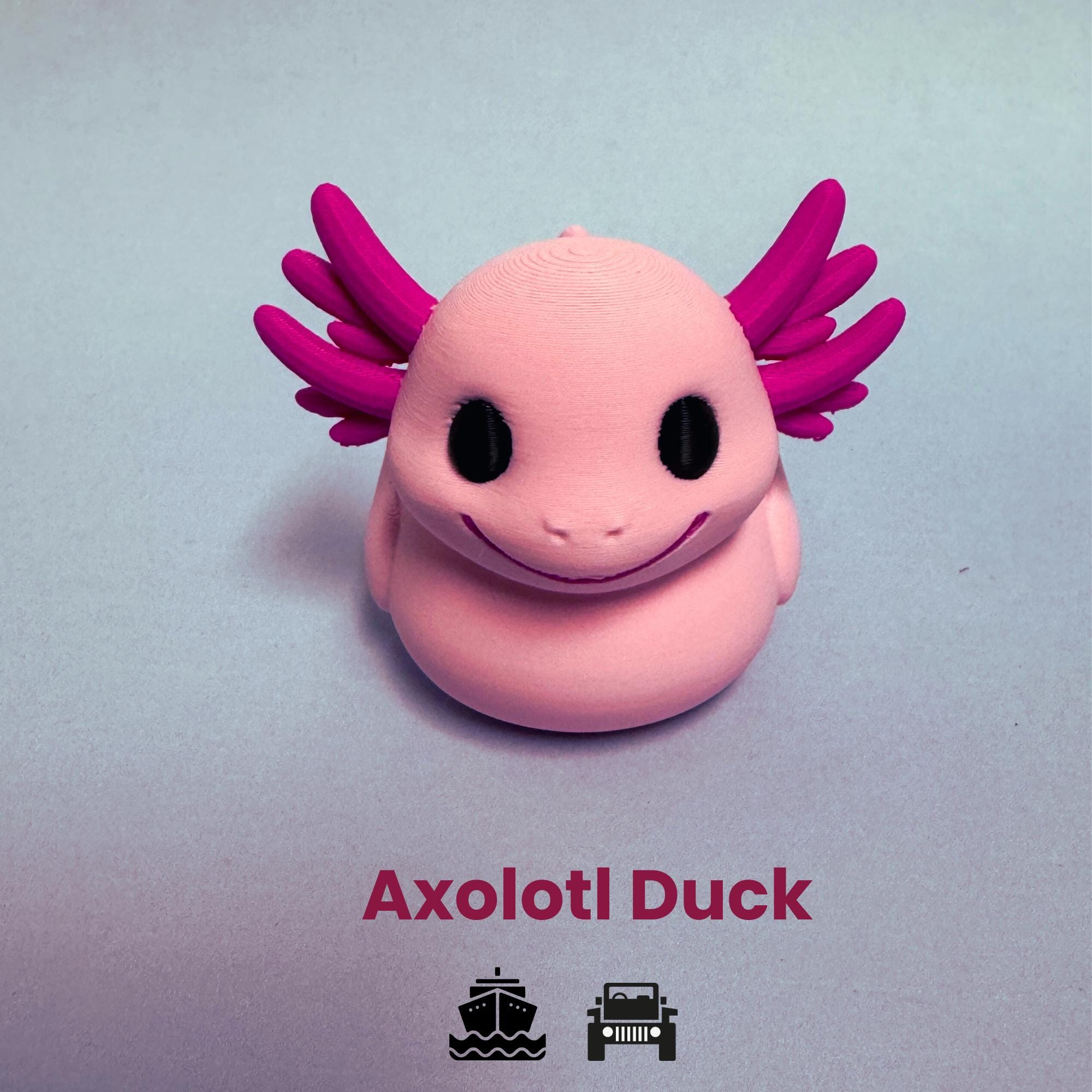 Axolotl Cruise Duck Cute Pink Axolotl for Hide and Seek Cruise Ducking Idea for Family Cruise Activity 3D Printed Axolotl Duck Cake Topper