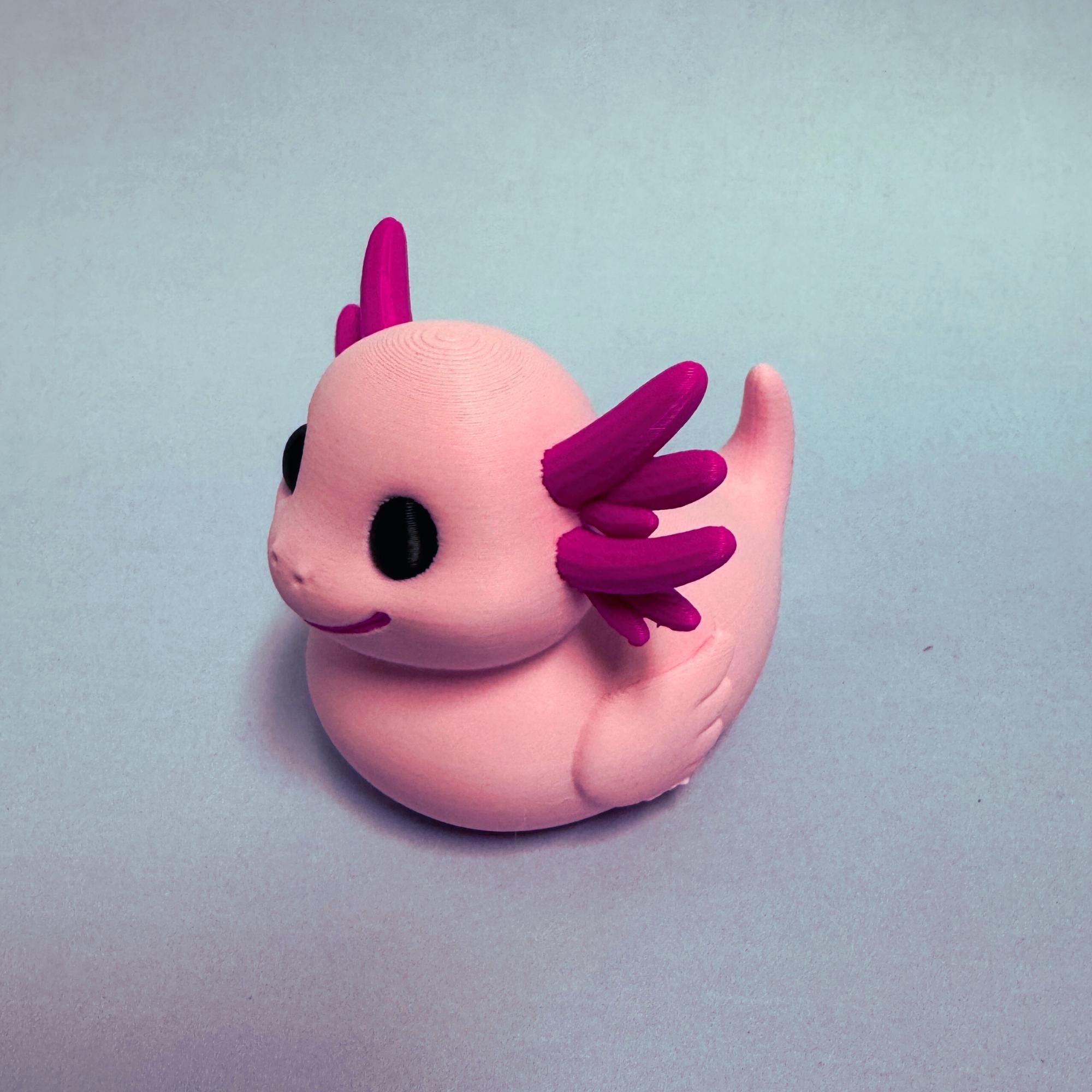 Axolotl Cruise Duck Cute Pink Axolotl for Hide and Seek Cruise Ducking Idea for Family Cruise Activity 3D Printed Axolotl Duck Cake Topper