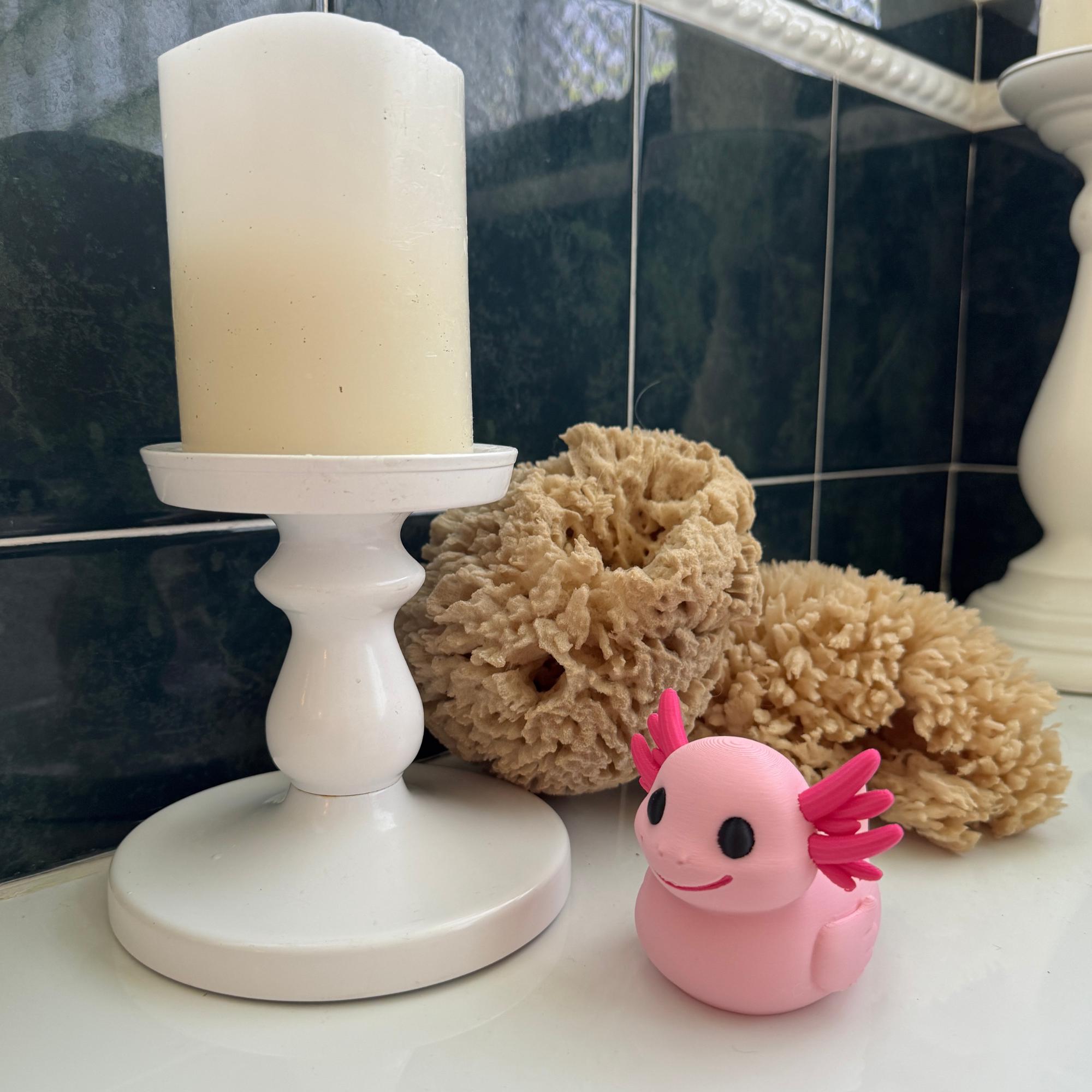 Axolotl Cruise Duck Cute Pink Axolotl for Hide and Seek Cruise Ducking Idea for Family Cruise Activity 3D Printed Axolotl Duck Cake Topper