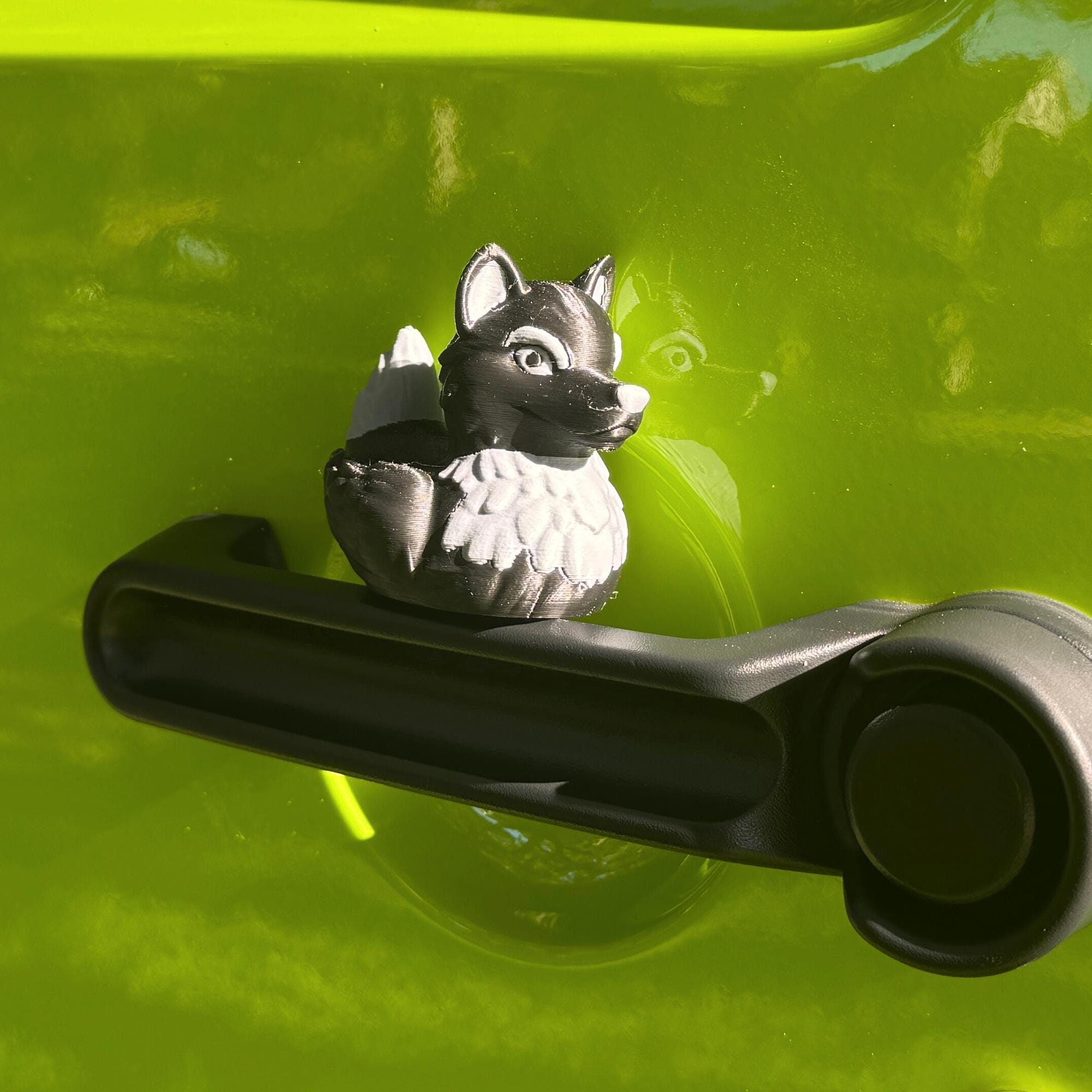 Black Wolf Duck for Ducking 3D Printed Trail Duck Gift for 4x4 Owners Off-Road Dashboard Buddy Overland Adventure Duck Ducker Surprise Wolf
