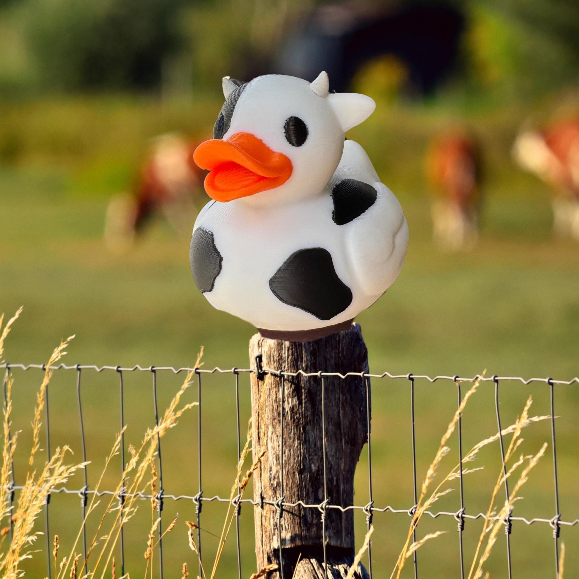 Cow Duck for Ducking Fans Dashboard Dairy Moo Cow Duck for Cruise Bon Voyage Gift and Cute Farm Country Theme Party Favor Decor Cake Topper