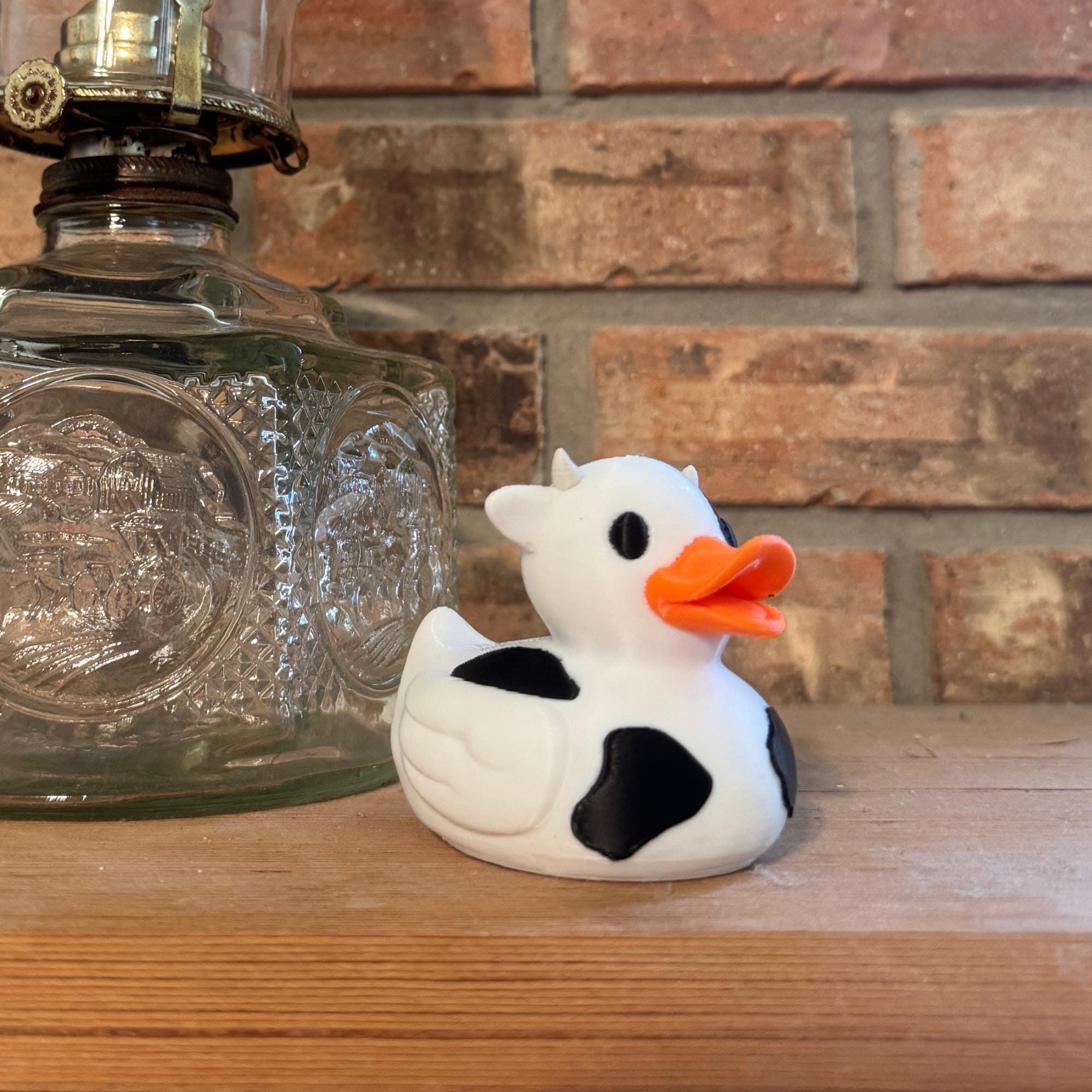 Cow Duck for Ducking Fans Dashboard Dairy Moo Cow Duck for Cruise Bon Voyage Gift and Cute Farm Country Theme Party Favor Decor Cake Topper