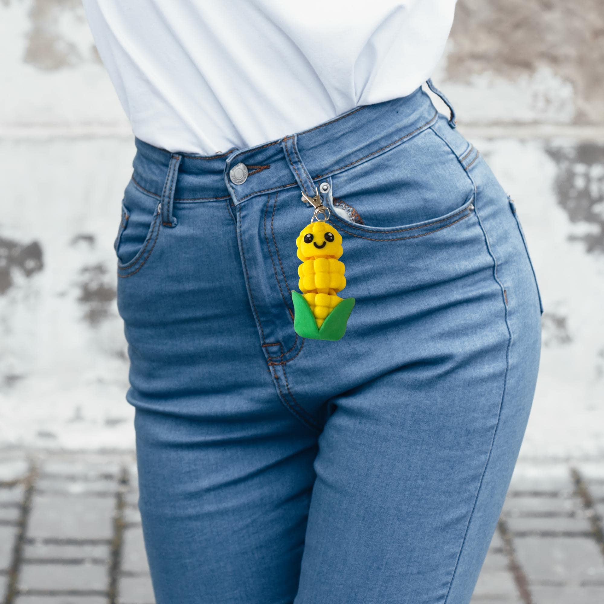 Corn Cob Keychain Gift for UN Husker Fans Durable 3D Printed Articulated Corn Cob Fidget Toy Party Favors Student Rewards NCAA Fun Fan Gift