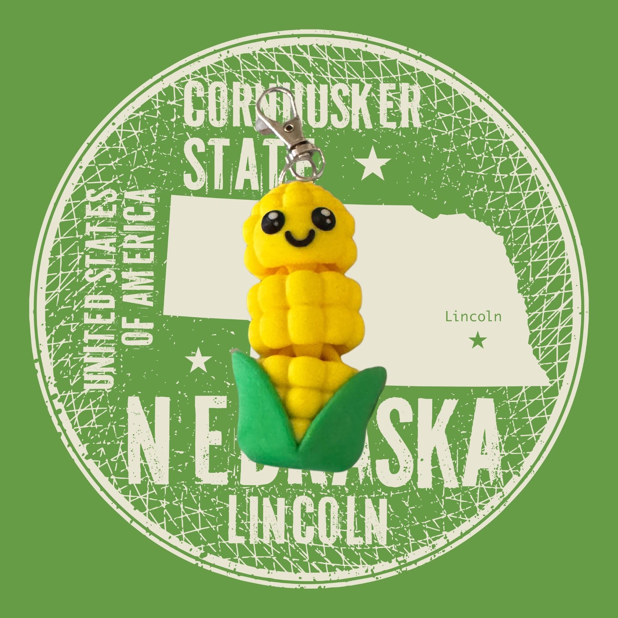 Corn Cob Keychain Gift for UN Husker Fans Durable 3D Printed Articulated Corn Cob Fidget Toy Party Favors Student Rewards NCAA Fun Fan Gift