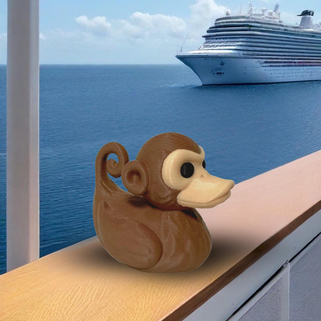 Monkey Cruise Duck Gift Safari Animal Hide and Seek Duck for Ship Adventures Birthday Party Favor Zoo Cake Topper Travel Keepsake for Kids