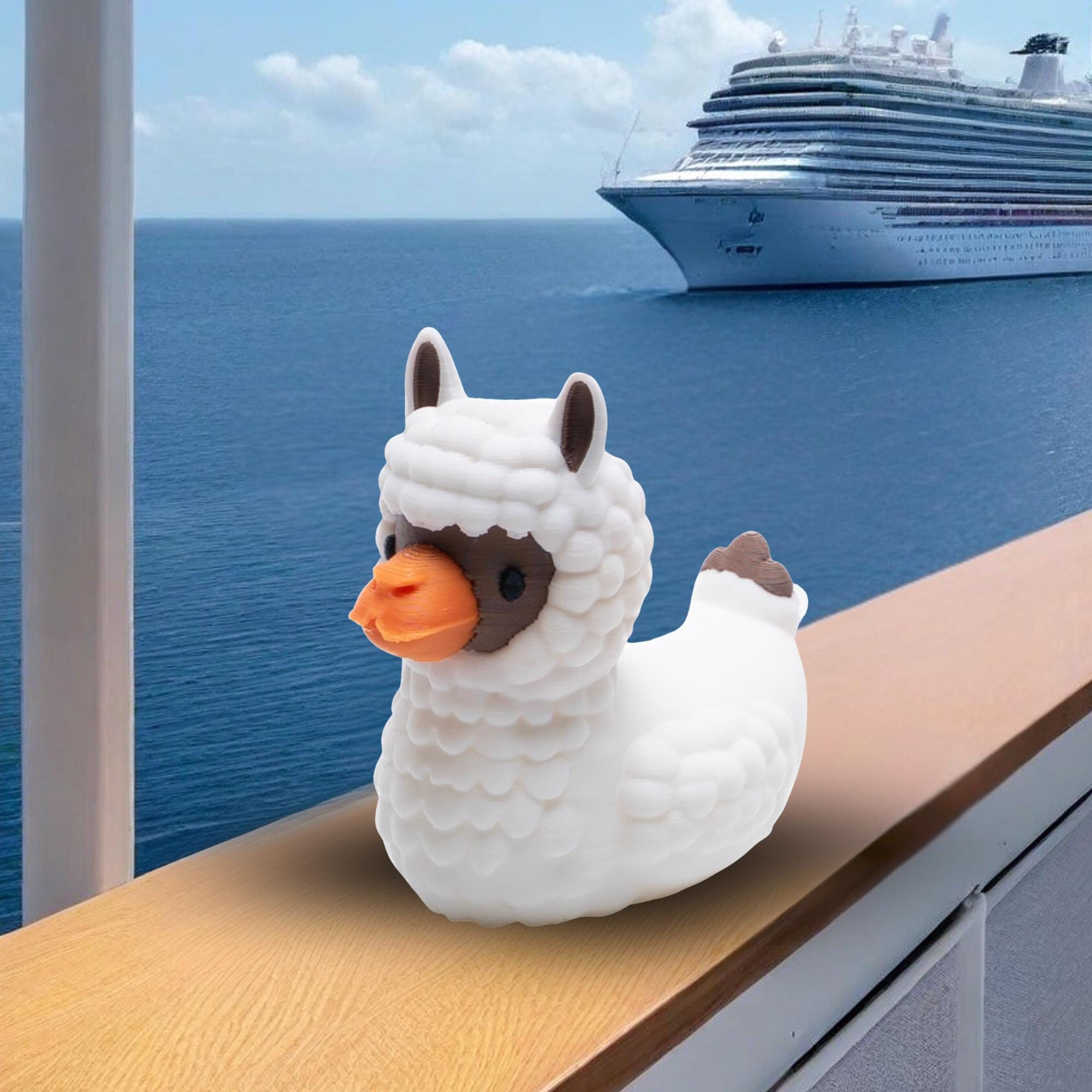 Llama Cruise Duck Gift Cute Hide and Seek Duck for Cruise Door Surprises Fun Gift for Llama Lovers Travel Keepsake Duck for Ship Adventures