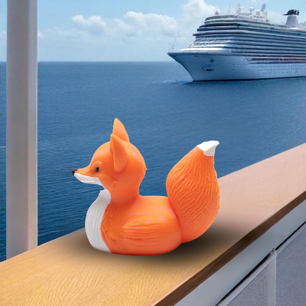 Fox Cruise Duck Gift Woodland Animal Hide and Seek Duck for Ship Adventures Party Favor Cake Topper Gift for Her Travel Keepsake Fox Duck