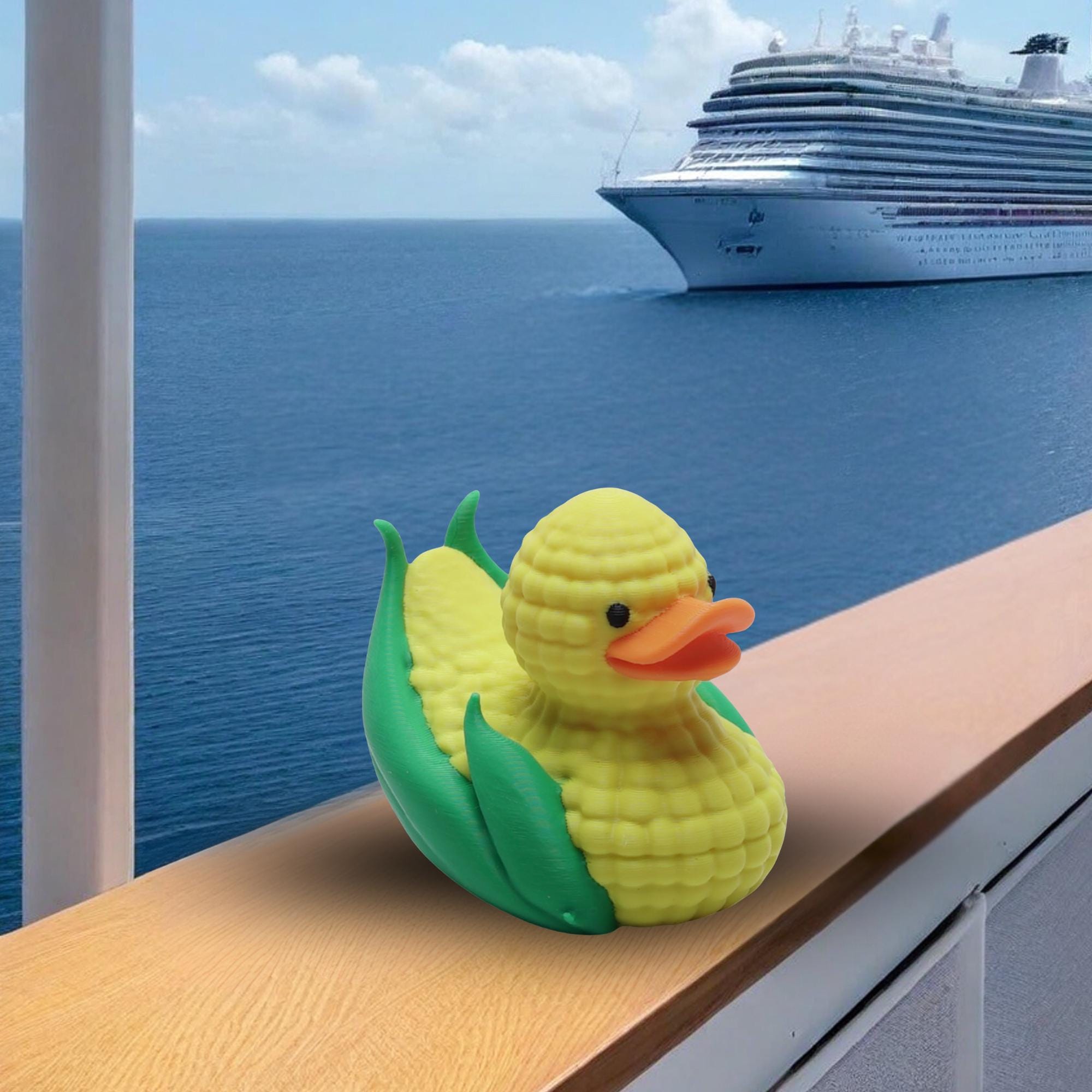 Corn Duck Gift for University of Nebraska Fan or Jeep Ducking Gift for Thanksgiving Corn on Cob Duck for Dashboard and Cruise Fun Collector