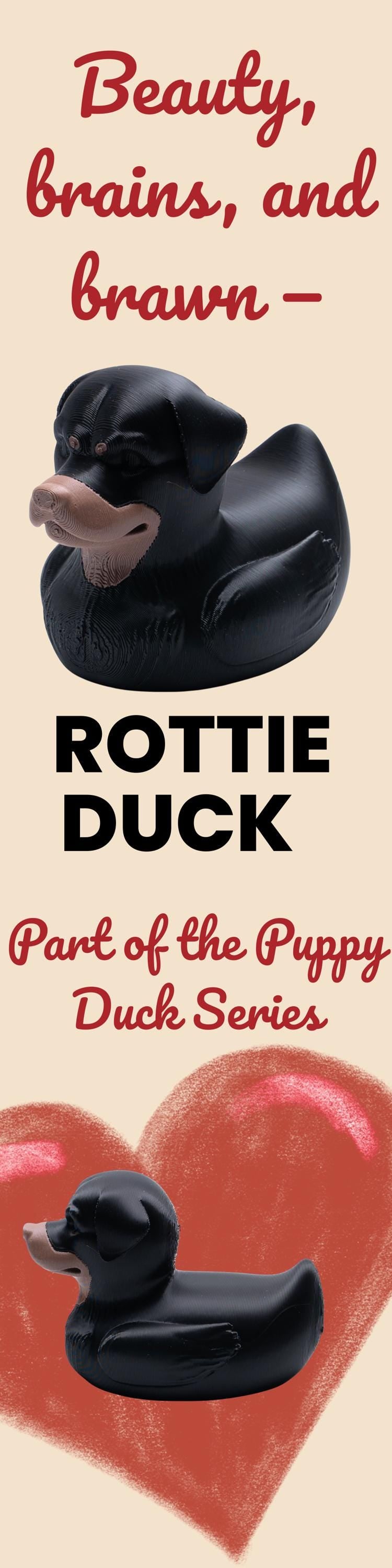 Rottweiler Cruise Duck Gift Dog Lover Hide and Seek Duck Gift for Him Puppy Party Favor Dog Birthday Cake Topper | Nautical Souvenir Duck