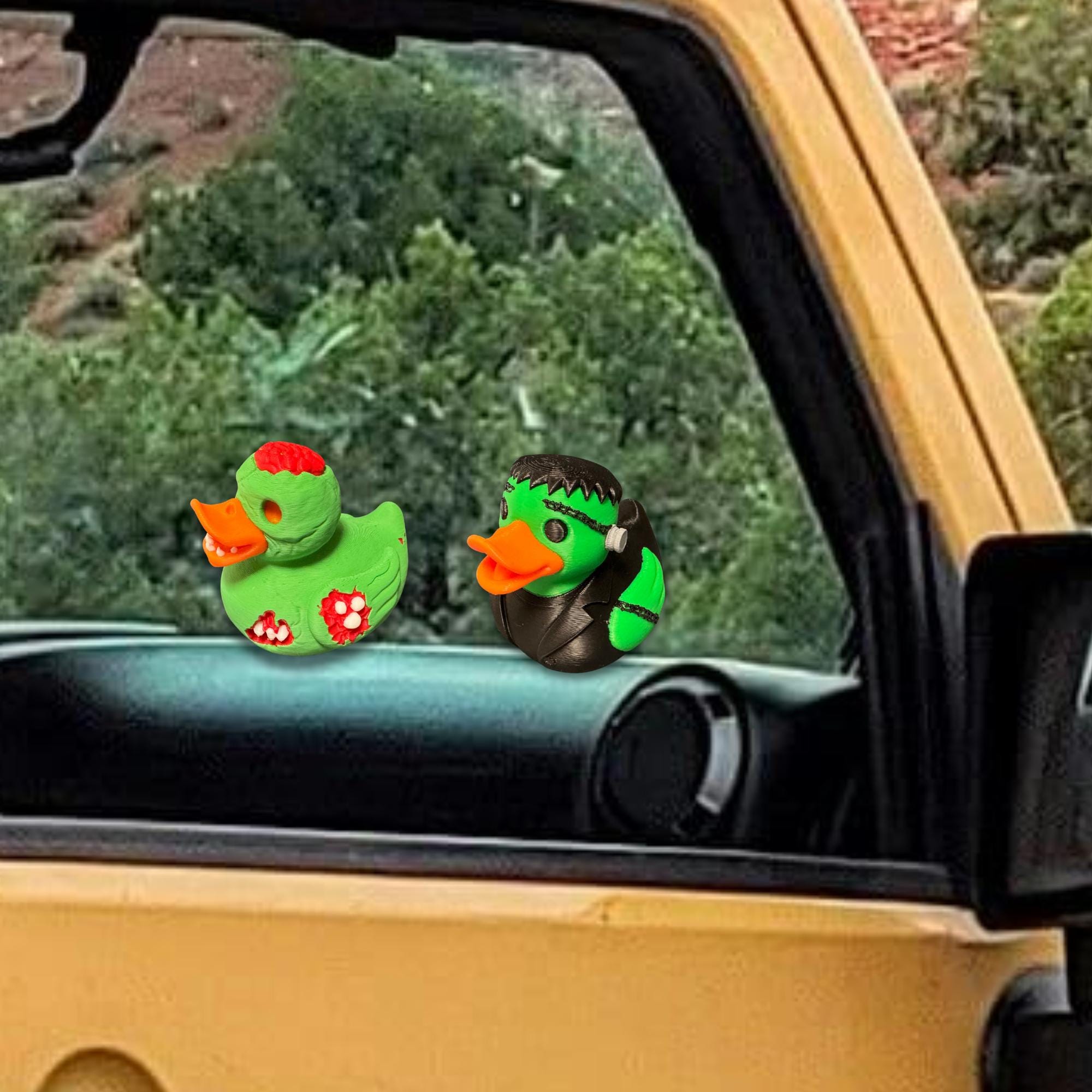 Frankenstein Duck Scary Cute 4x4 Ducking Gift Halloween Party Decor Favor 3D Printed Franken Duck for Vehicle and Cruise Hiding Fun Keepsake