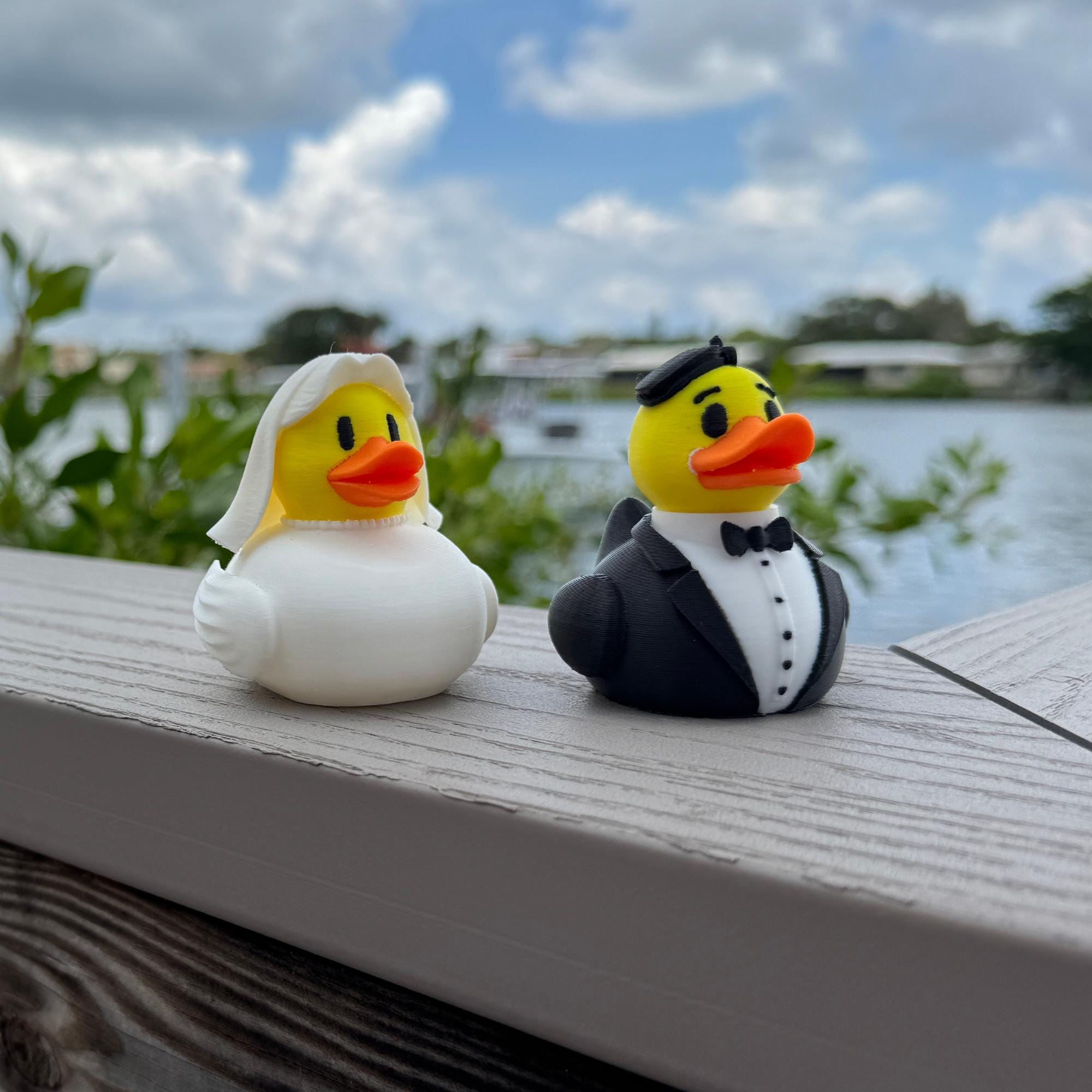 Bride and Groom Cruise Ducks Gift Rustic Wedding Favor for Ship Honeymoon or Bridal Party Souvenir Groom Cake Topper Cute Cruise Duck Find