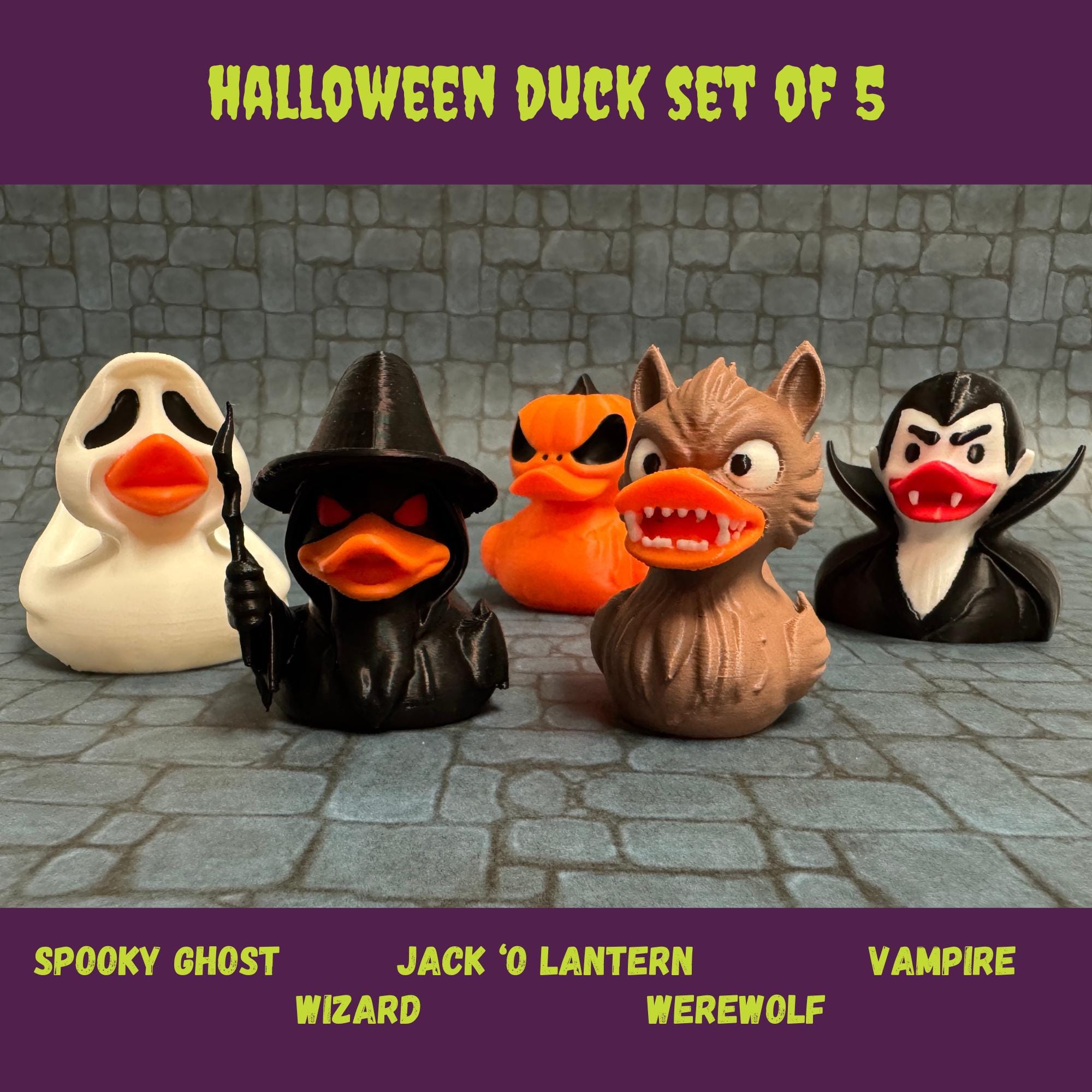 Halloween Werewolf Duck for 4x4 Car Ducking and Cruise Duck Gift Spooky Duck Werewolf for Vehicle Dashboard and Fall Party Favor Supplies