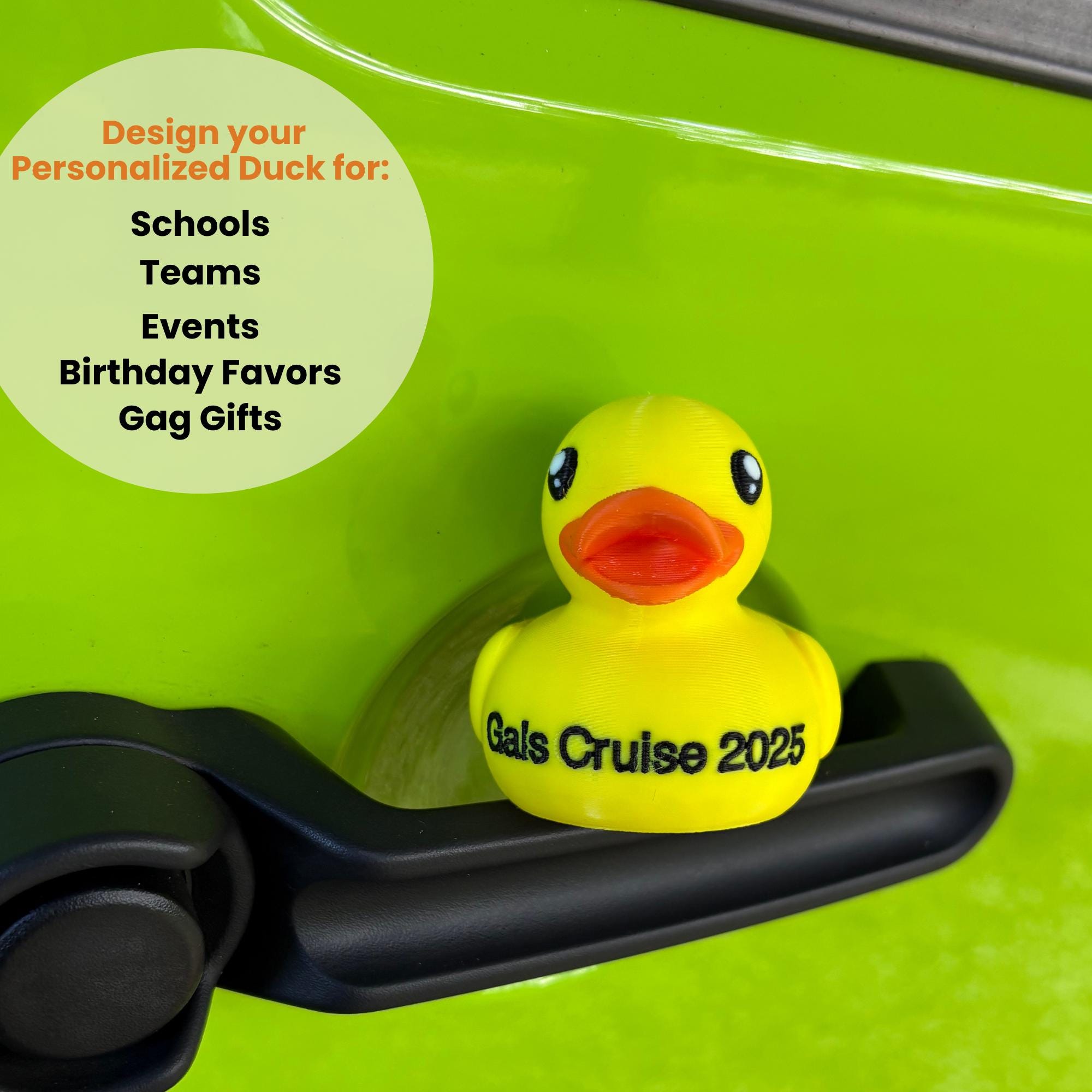 Git &#39;er Ducked 4x4 Dashboard Duck Fun Occasion Keepsake Gift for Birthday Funny Work Gag Gift for Him or Her Custom Duck Color to Match 4x4