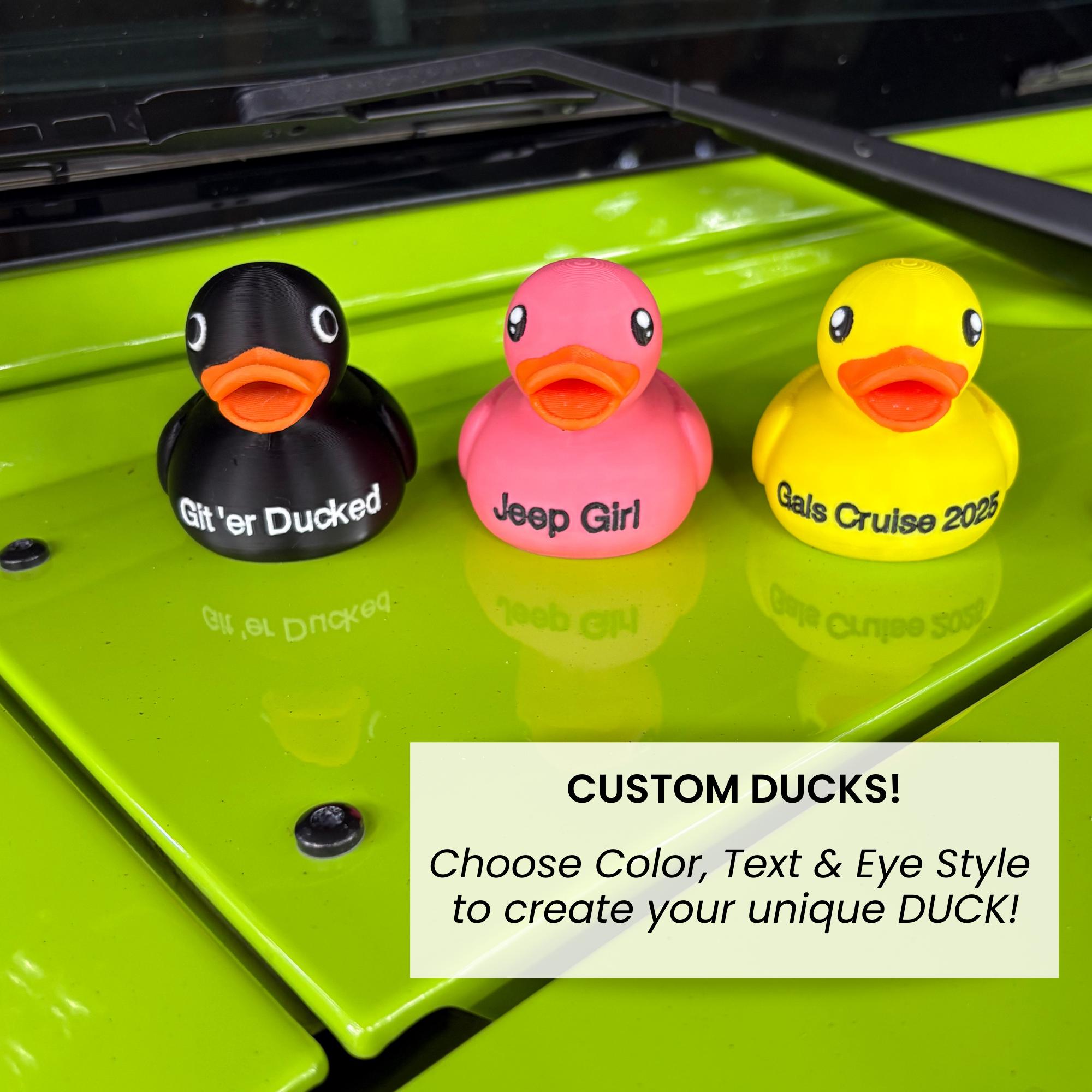 Git &#39;er Ducked 4x4 Dashboard Duck Fun Occasion Keepsake Gift for Birthday Funny Work Gag Gift for Him or Her Custom Duck Color to Match 4x4