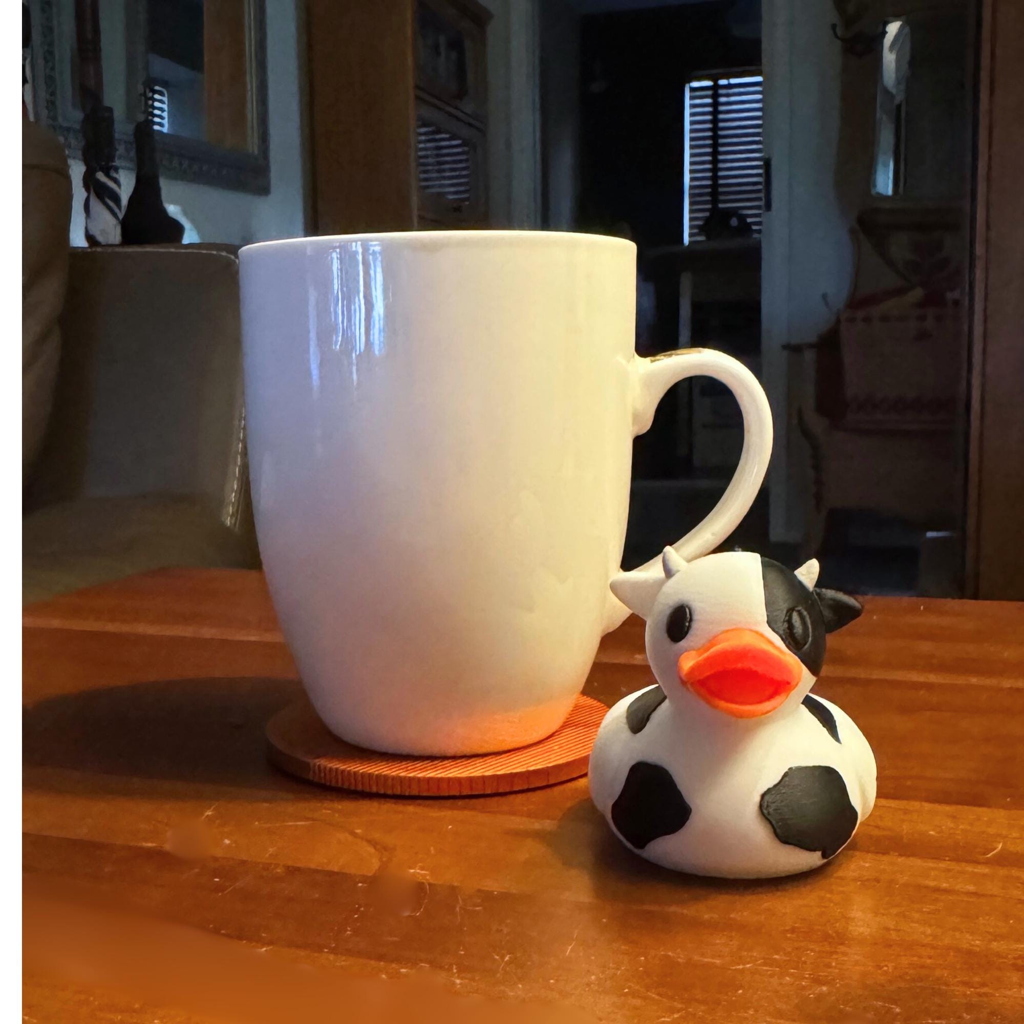 Cow Duck for Ducking Fans Dashboard Dairy Moo Cow Duck for Cruise Bon Voyage Gift and Cute Farm Country Theme Party Favor Decor Cake Topper