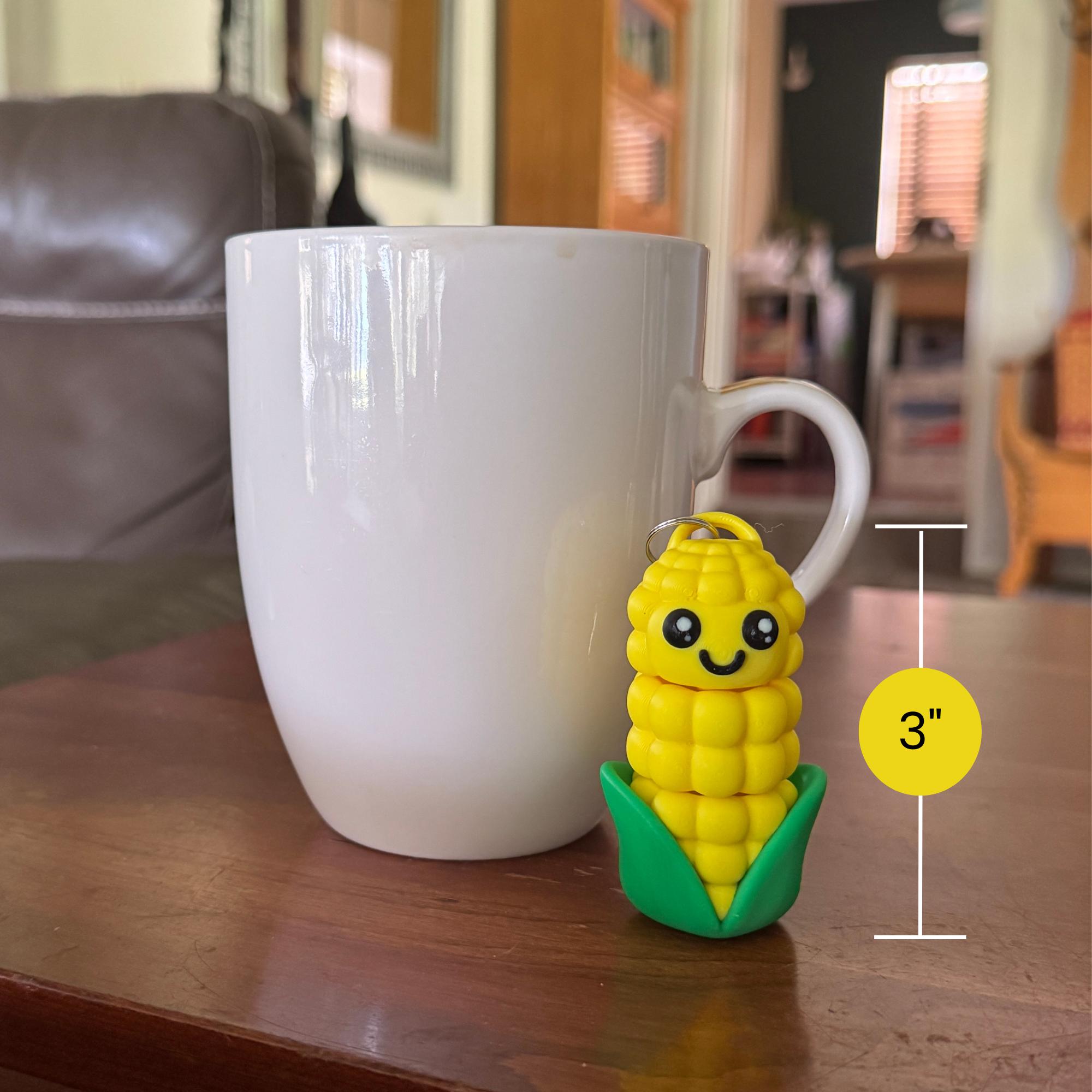 Corn Cob Keychain Gift for UN Husker Fans Durable 3D Printed Articulated Corn Cob Fidget Toy Party Favors Student Rewards NCAA Fun Fan Gift