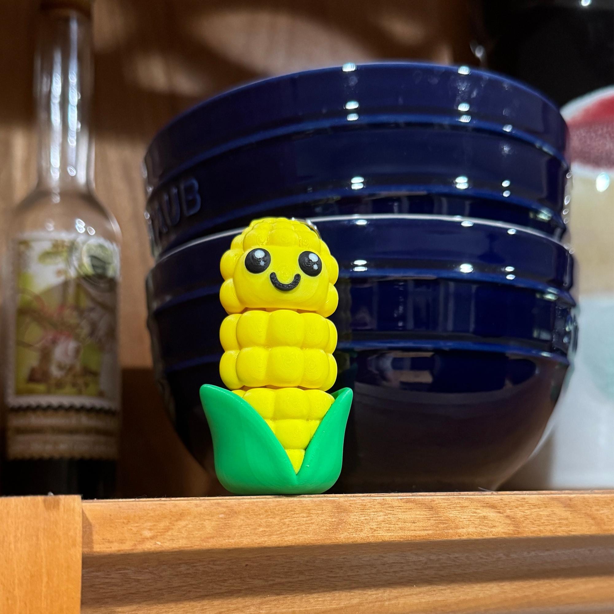 Corn Cob Keychain Gift for UN Husker Fans Durable 3D Printed Articulated Corn Cob Fidget Toy Party Favors Student Rewards NCAA Fun Fan Gift