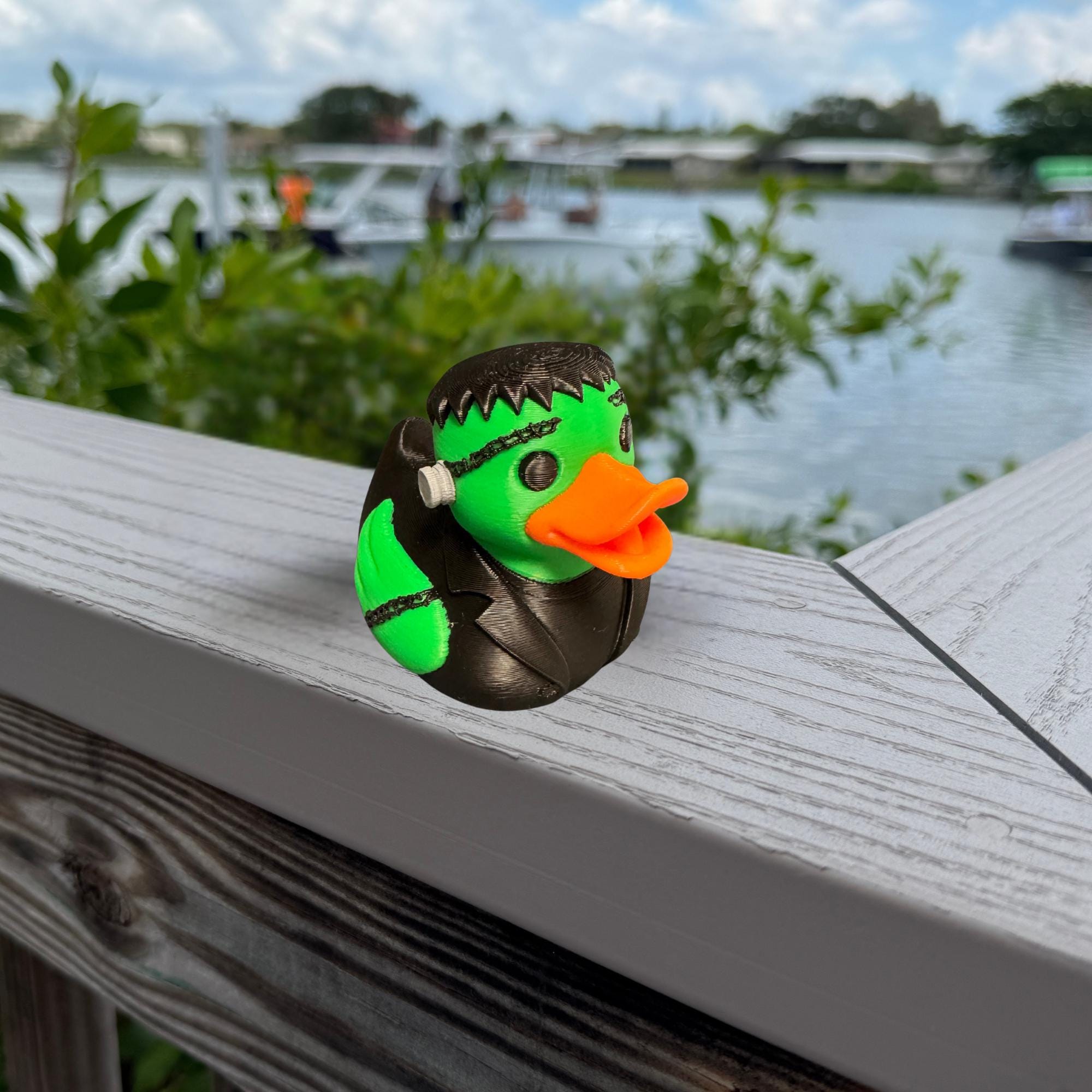 Frankenstein Duck Scary Cute 4x4 Ducking Gift Halloween Party Decor Favor 3D Printed Franken Duck for Vehicle and Cruise Hiding Fun Keepsake