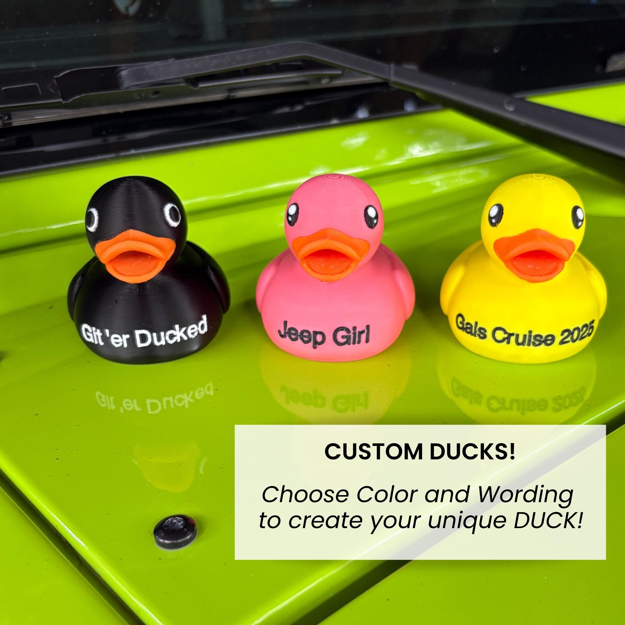 Custom 3D Duck for 4x4 Ducking Keepsake Personalized for Group Event Party Gift for Team Fun Birthday Favor Decoration Funny Work Gag Gift